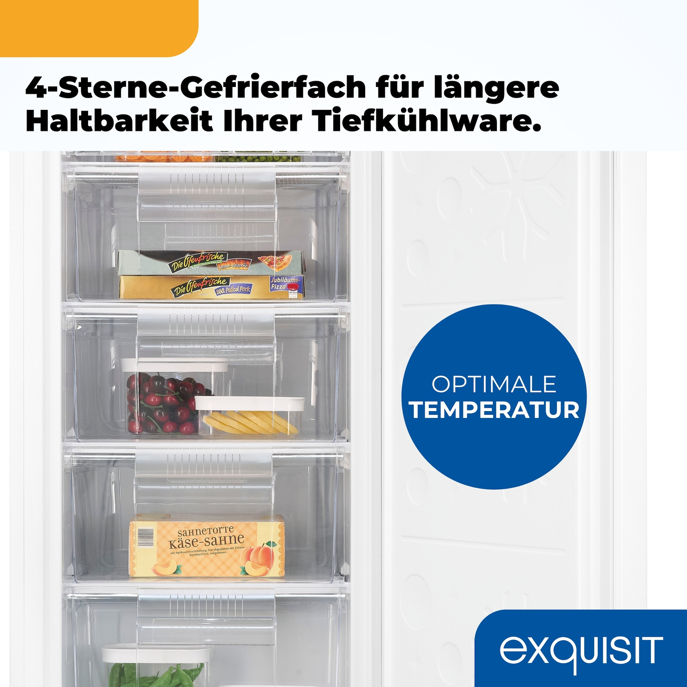 exquisit Gefrierschrank »GS230-H-050C weiss« 144 cm hoch 54 cm breit