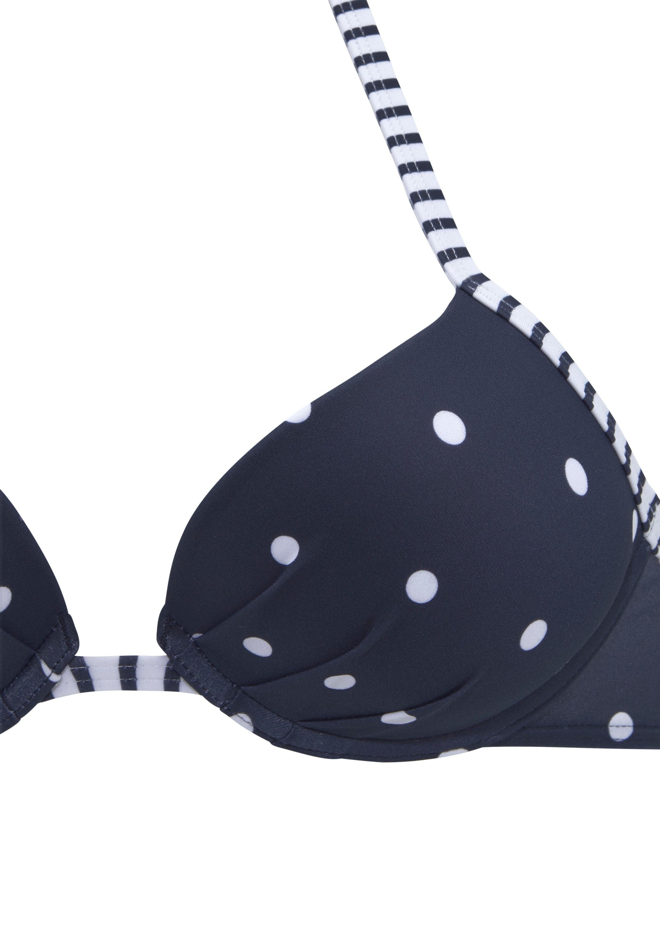 s.Oliver Push-Up-Bikini-Top »Audrey«, mit Punkten und Streifen