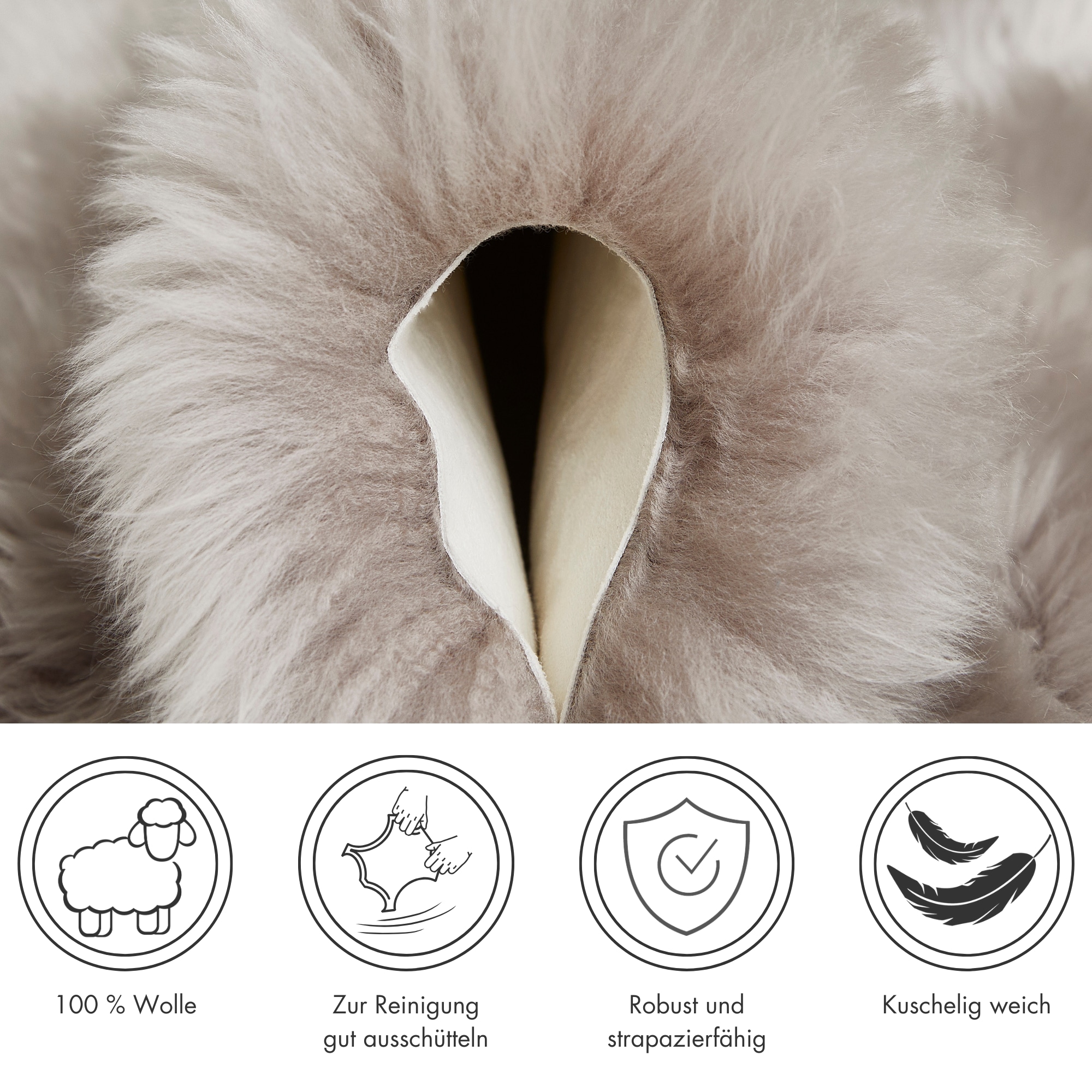 LUXOR living Fellteppich »Schaffell Namika«, fellförmig, 50 mm Höhe, echtes Lammfell, weich & flauschig, große Farbauswahl, in 2 Größen