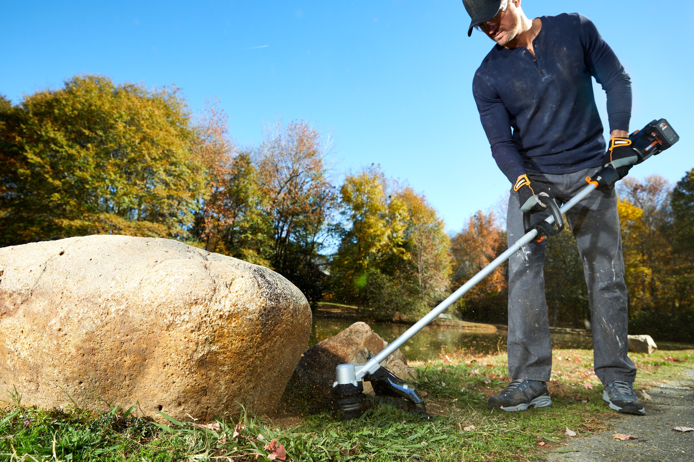 Worx Akku-Rasentrimmer »Nitro WG185E.9«, bürstenloser Motor, max. 4m Fadenlänge, ohne Akku und Ladegerät
