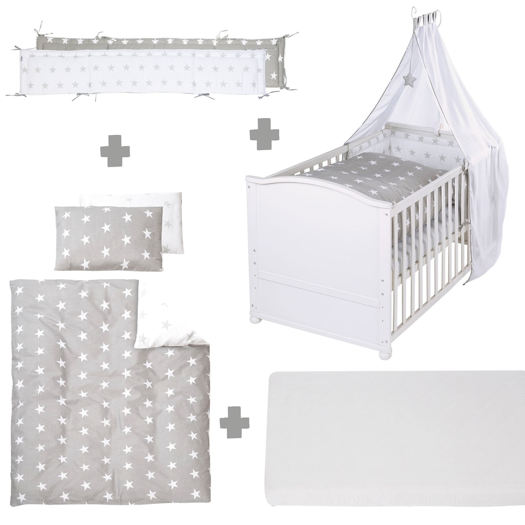 roba® Komplettbett »Little Stars, 70x140 cm«, (6 tlg.)