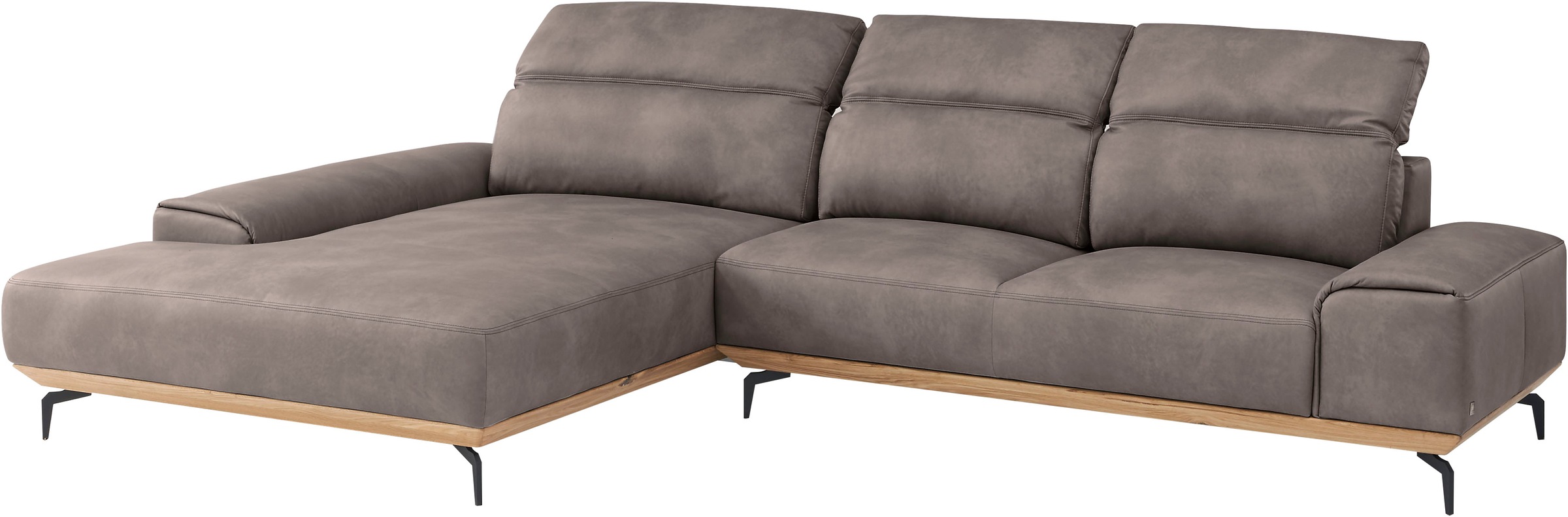 Musterring Wohnlandschaft »MR 2490«, Fuß Schwarz, Sitzhöhe 46cm, wahlweise mit Funktionen, Maße 342x207 cm