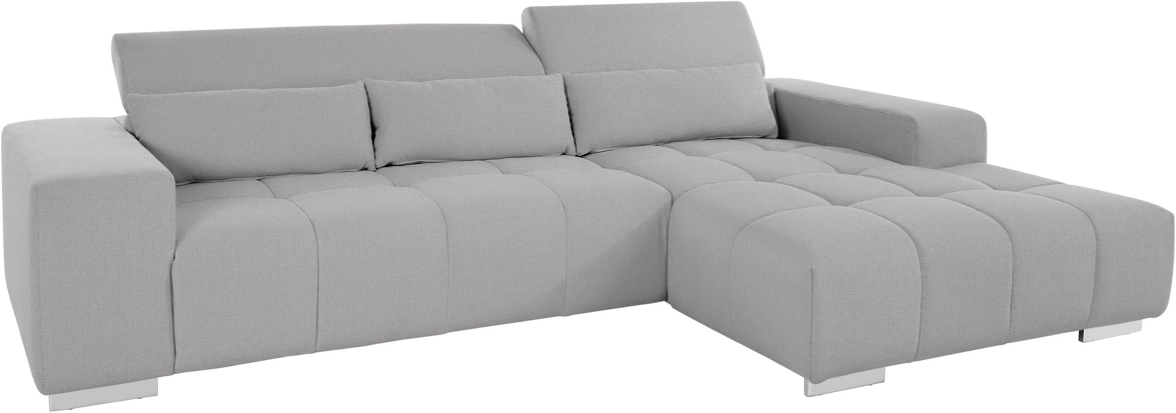 COTTA Ecksofa »Orion L-Form«, mit Kopfteilverstellung & 3 Nierenkissen