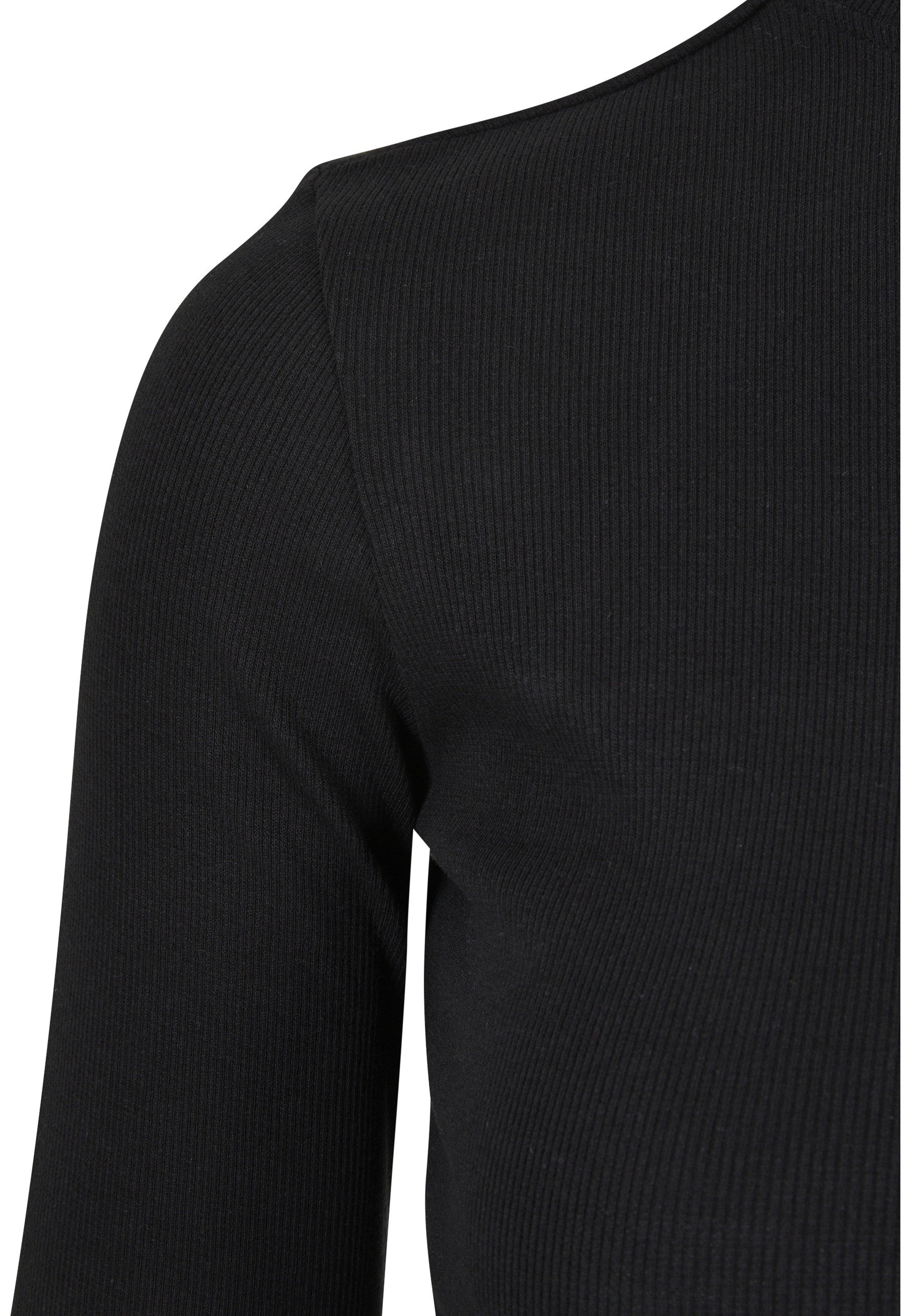 URBAN CLASSICS Longsleeve »Urban Classics Damen Ladies Rib Back Cut Out Longsleeve« 1 Stk.