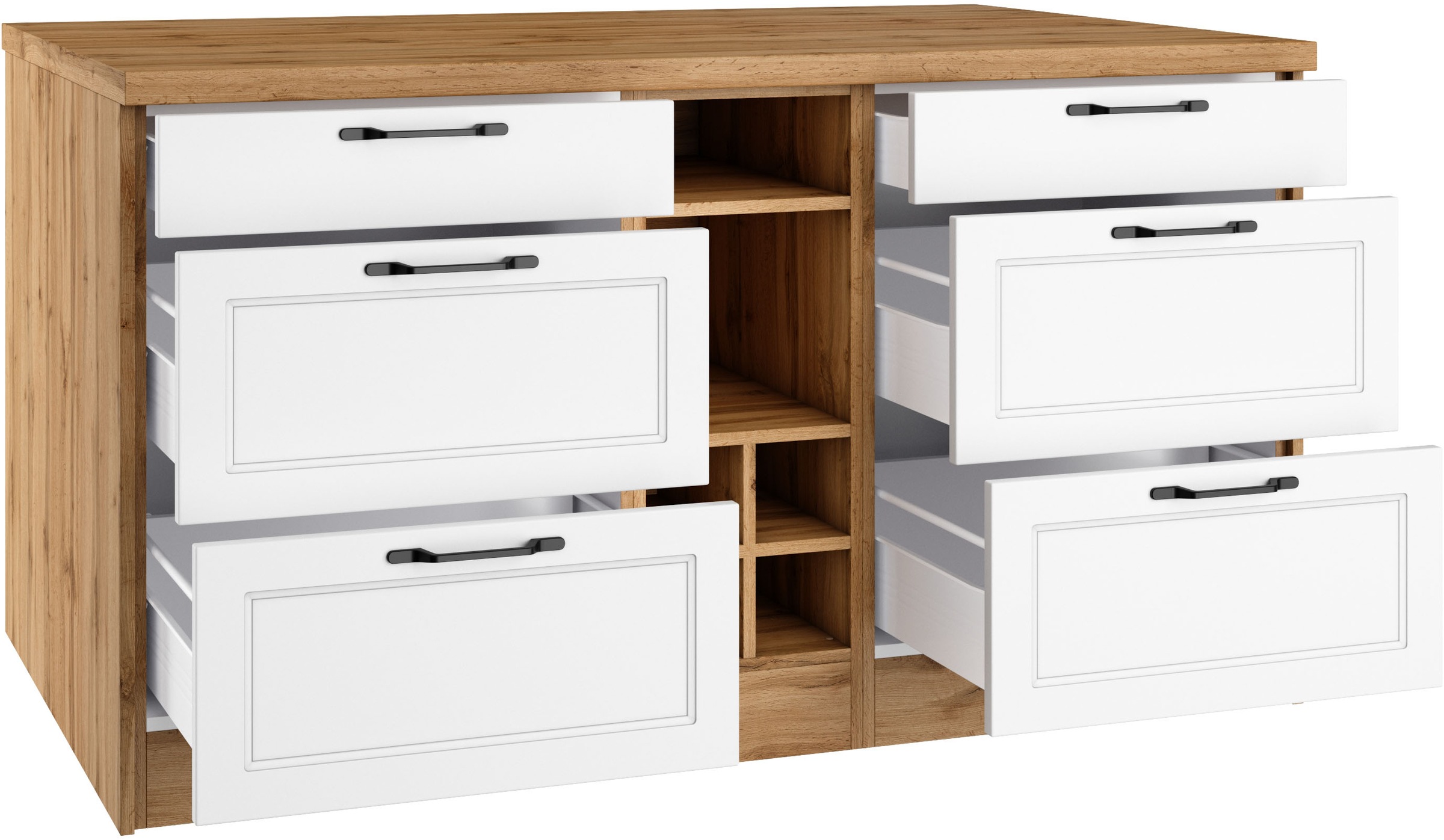 KOCHSTATION Kücheninsel »KS-Lana, Breite 153 cm«, MDF-Fronten, Arbeitsplatte 38mm stark