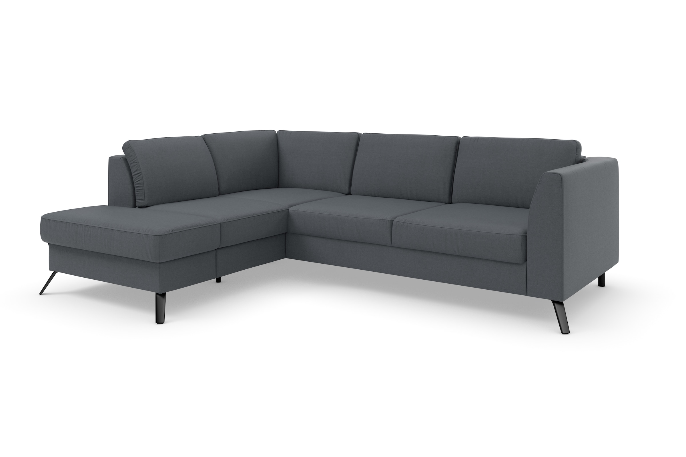 sit&more Ecksofa »Olsen L-Form«, inklusive Sitztiefenverstellung, wahlweise mit Bettfunktion, 15cm hoch