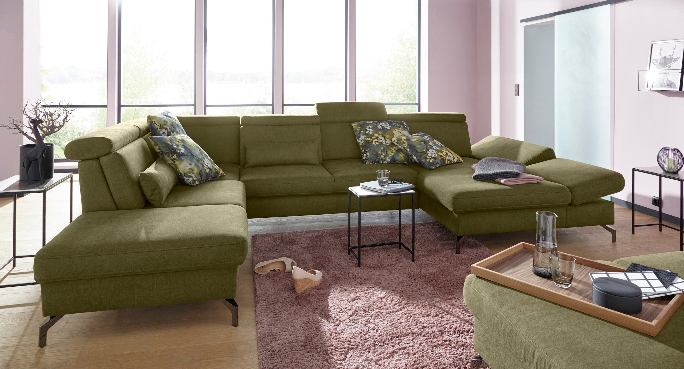 sit&more Wohnlandschaft Brisbane U-Form, Fußhöhe 12 günstig online kaufen