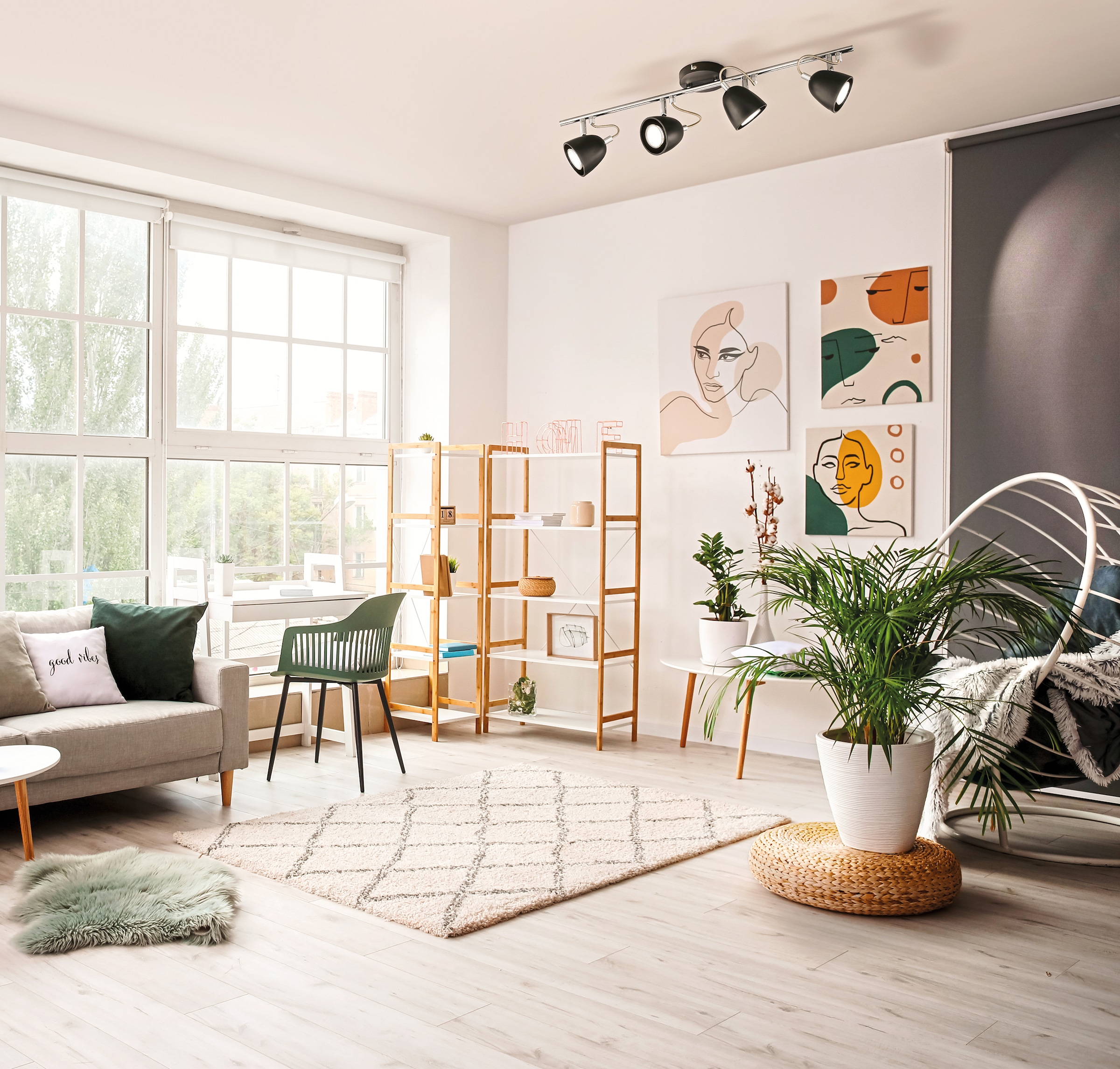 easy! BY FHL Deckenspots »Gemma«, 4 flammig, Leuchtmittel GU10 | LED wechselbar