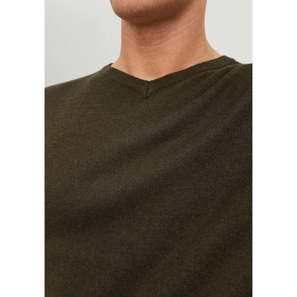 Jack & Jones V-Ausschnitt-Pullover »EMIL KNIT V-NECK«