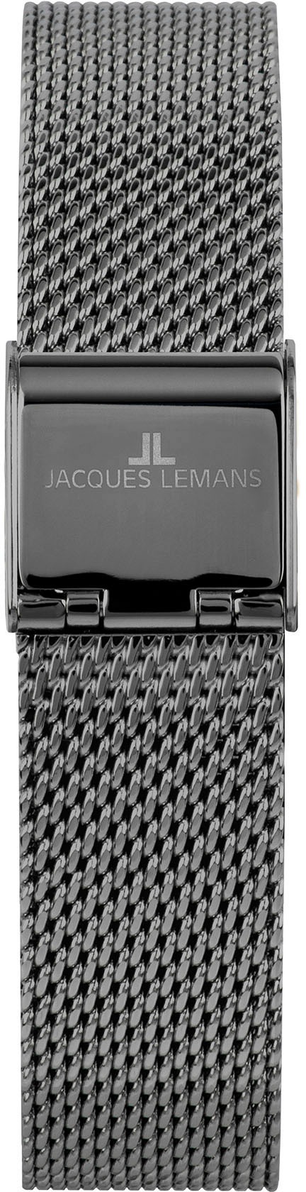 Jacques Lemans Quarzuhr »Milano«, Armbanduhr, Damenuhr, Kristallsteine, Edelstahlarmband