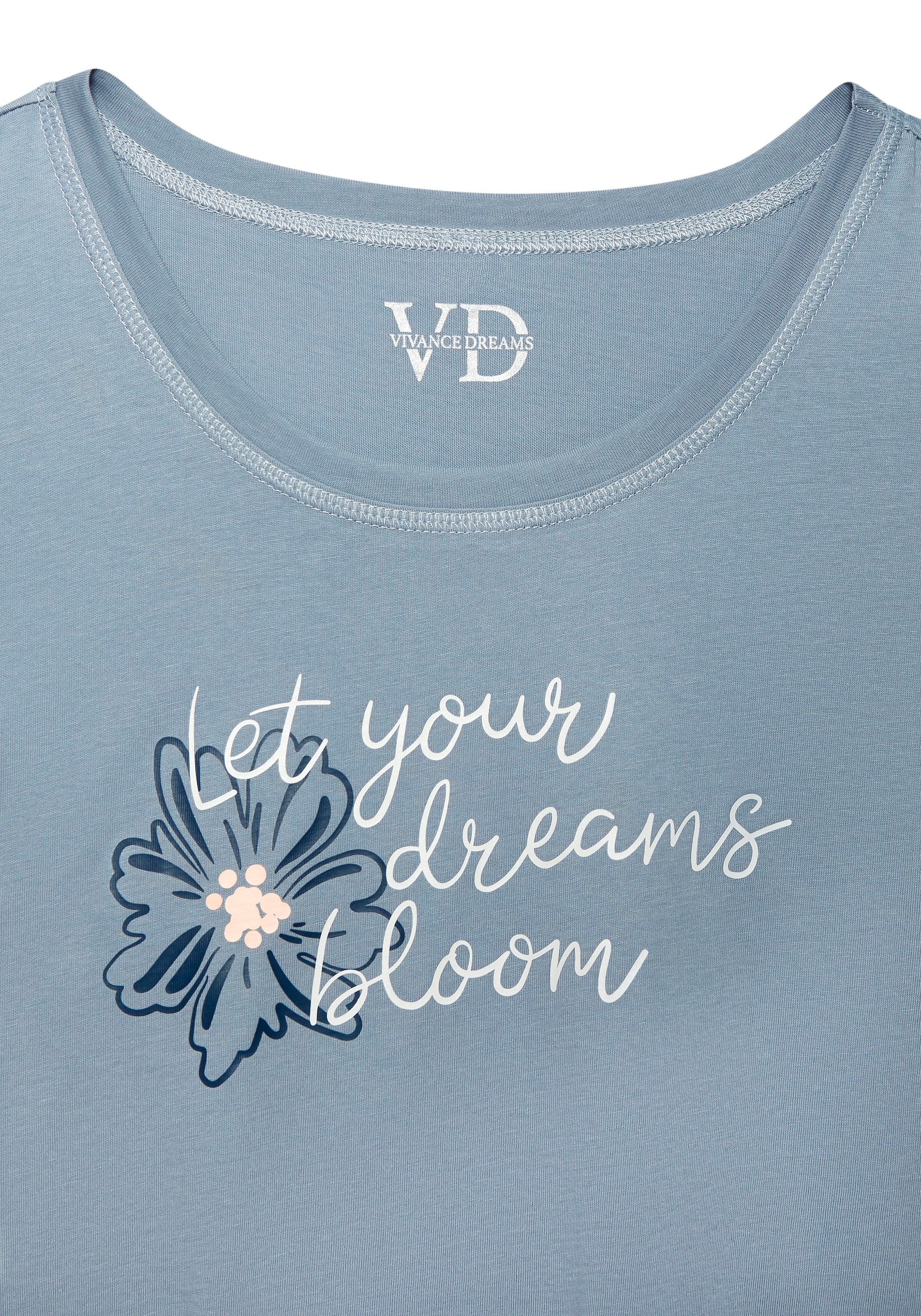 Vivance Dreams Pyjamaoberteil, mit schönem Frontprint