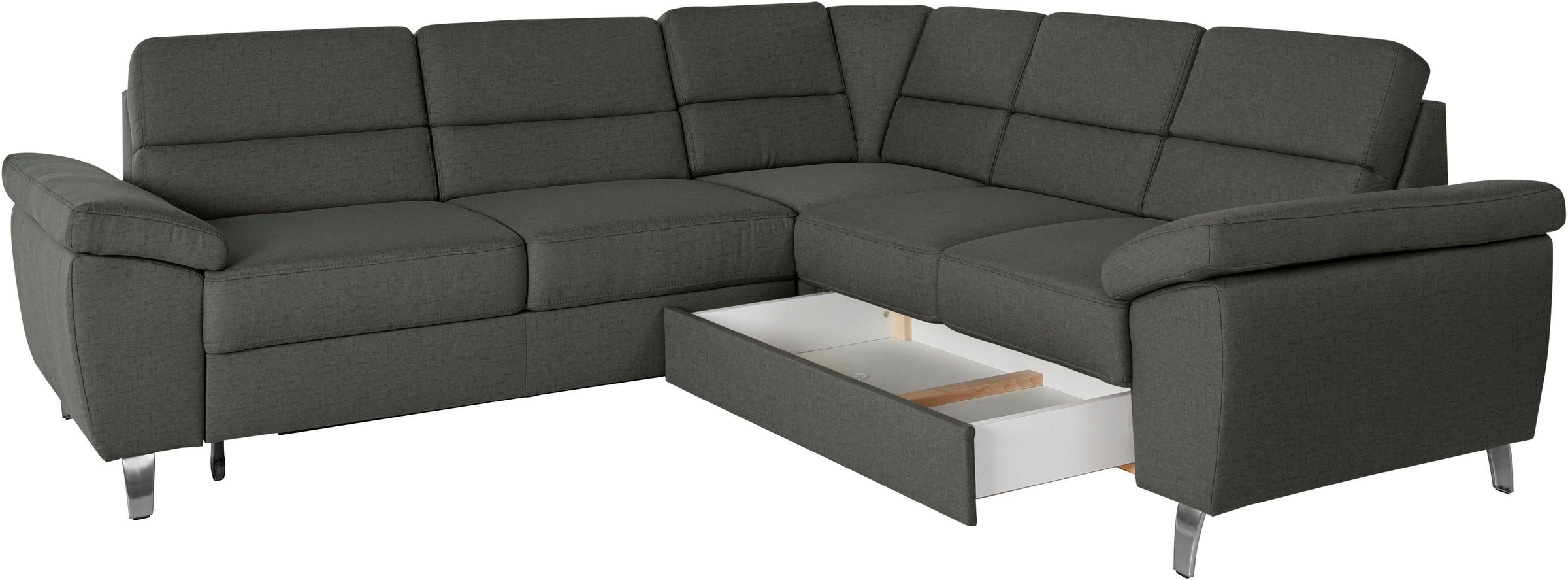 sit&more Ecksofa »Sorano L-Form«, wahlweise mit Bett- und Relaxfunktion, inkl. Bettkasten