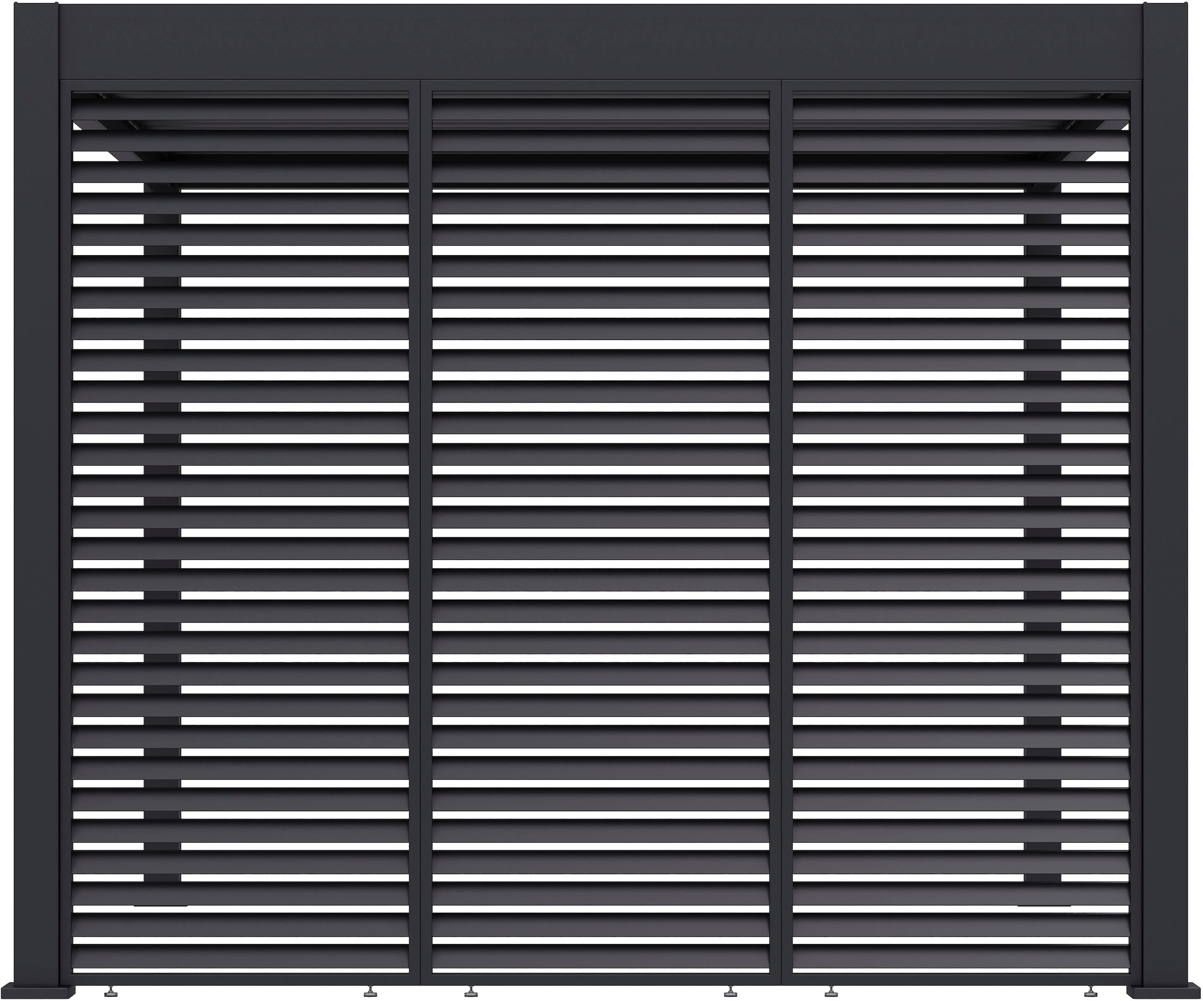 Paragon Pavillonseitenteil »Lamellen Sichtschutz für Pergola Grand Tuscan 10 Grau«