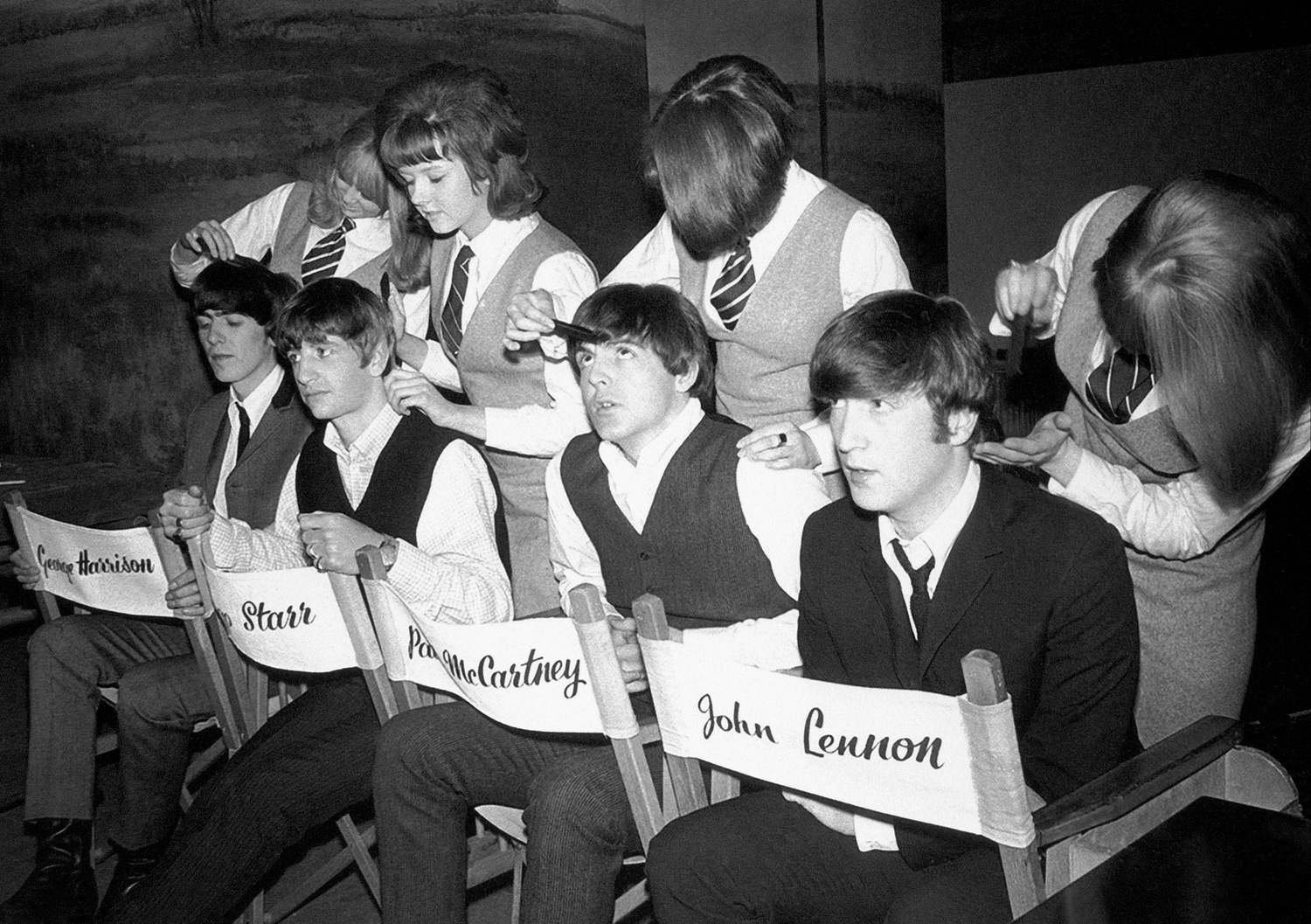 queence Acrylglasbild »The Beatles«, Schwarz-Weiß-Mann-Stars-Foto, Fine Art günstig online kaufen