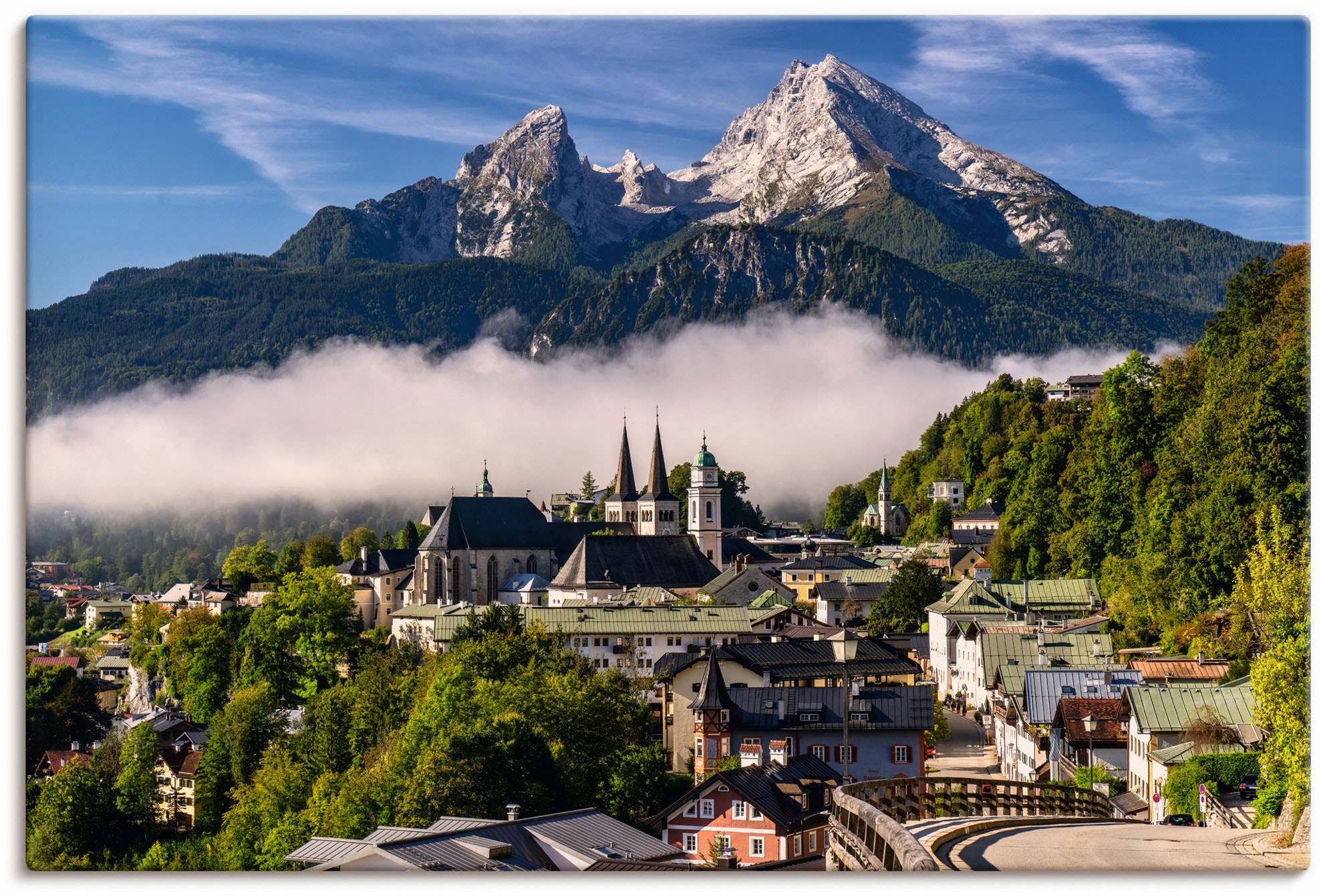 Artland Wandbild »Watzmannblick Berchtesgaden«, Deutschland, (1 St.), als L günstig online kaufen