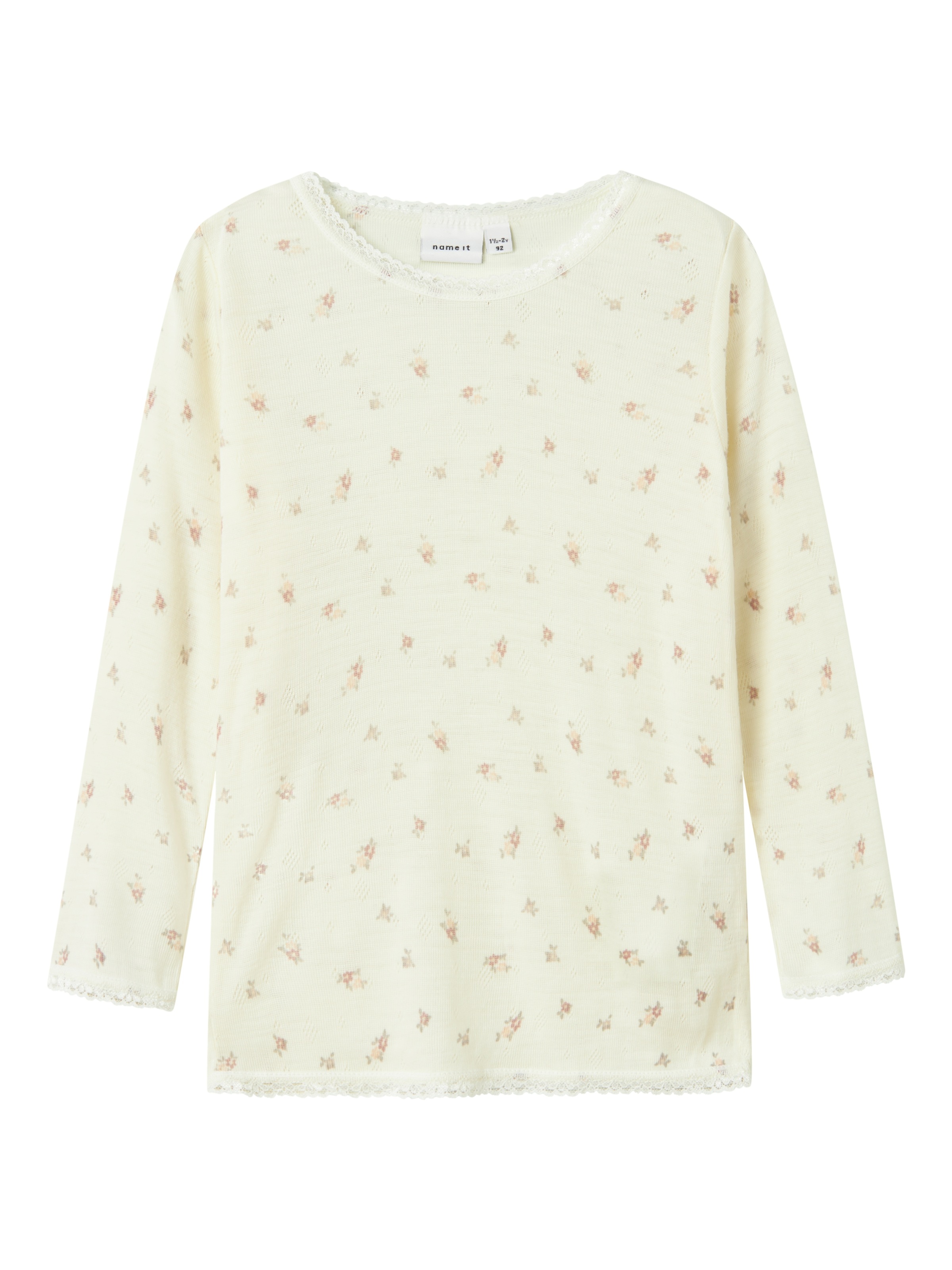 Name It Langarmshirt »NMFWANG WOOL NEEDLE LS TOP NOOS«, aus reiner Merinowolle