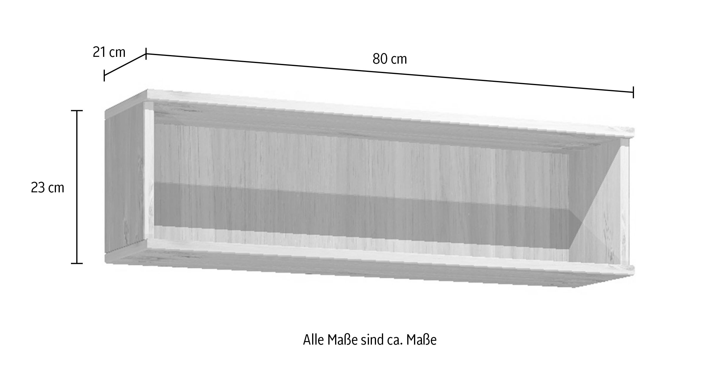 Home affaire Wandregal »Meliss« aus nordischer Kiefer gefertigt, Breite 80 cm, 2-tlg
