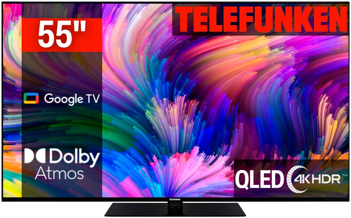 Telefunken QLED-Fernseher »D55Q700M6CW«, 4K Ultra HD, Google TV-Smart-TV