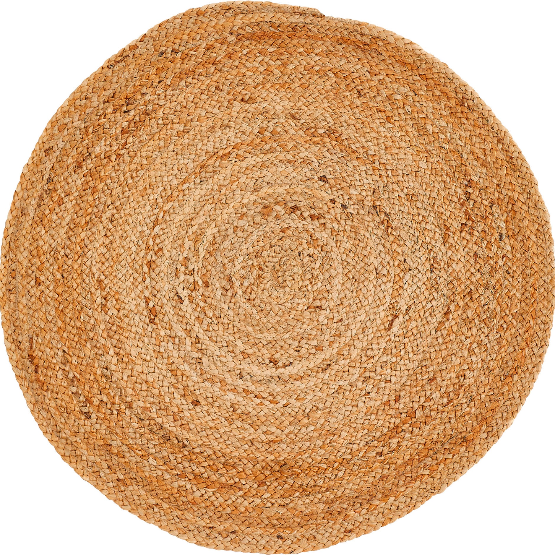LUXOR living Teppich »Mamda 2, Juteteppich«, rund, 4 mm Höhe, Flachgewebe, handgeflochten, Flecht Design, Naturfaser, Boho-Style