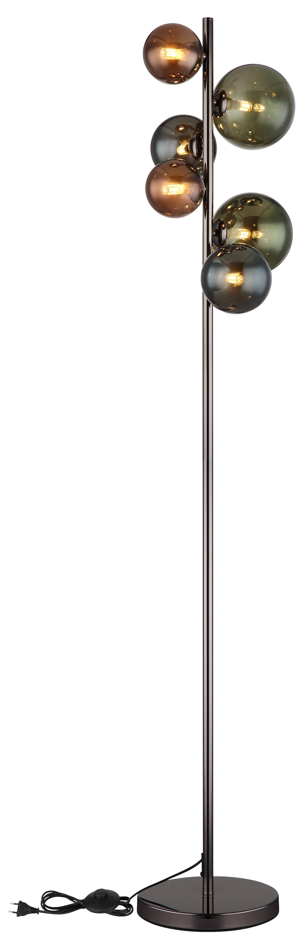 GLOBO LIGHTING LED Stehlampe »RIHA«, Leuchtmittel G9 | Leuchtmittel wechselbar, Stehleuchte, Glas, Wohnzimmer, Esszimmer