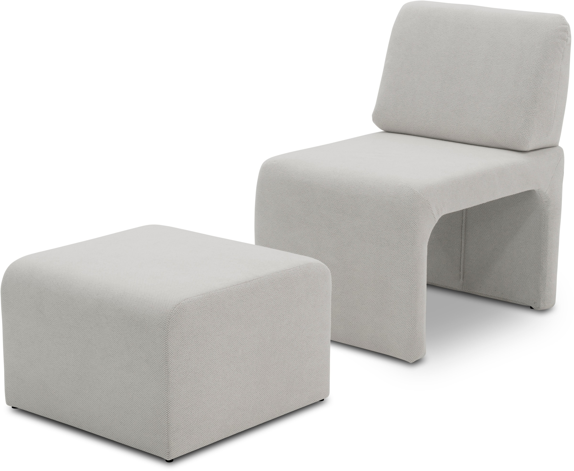 DOMO collection Sessel »mit Hocker 700017 ideal für kleine Räume, platzspar günstig online kaufen
