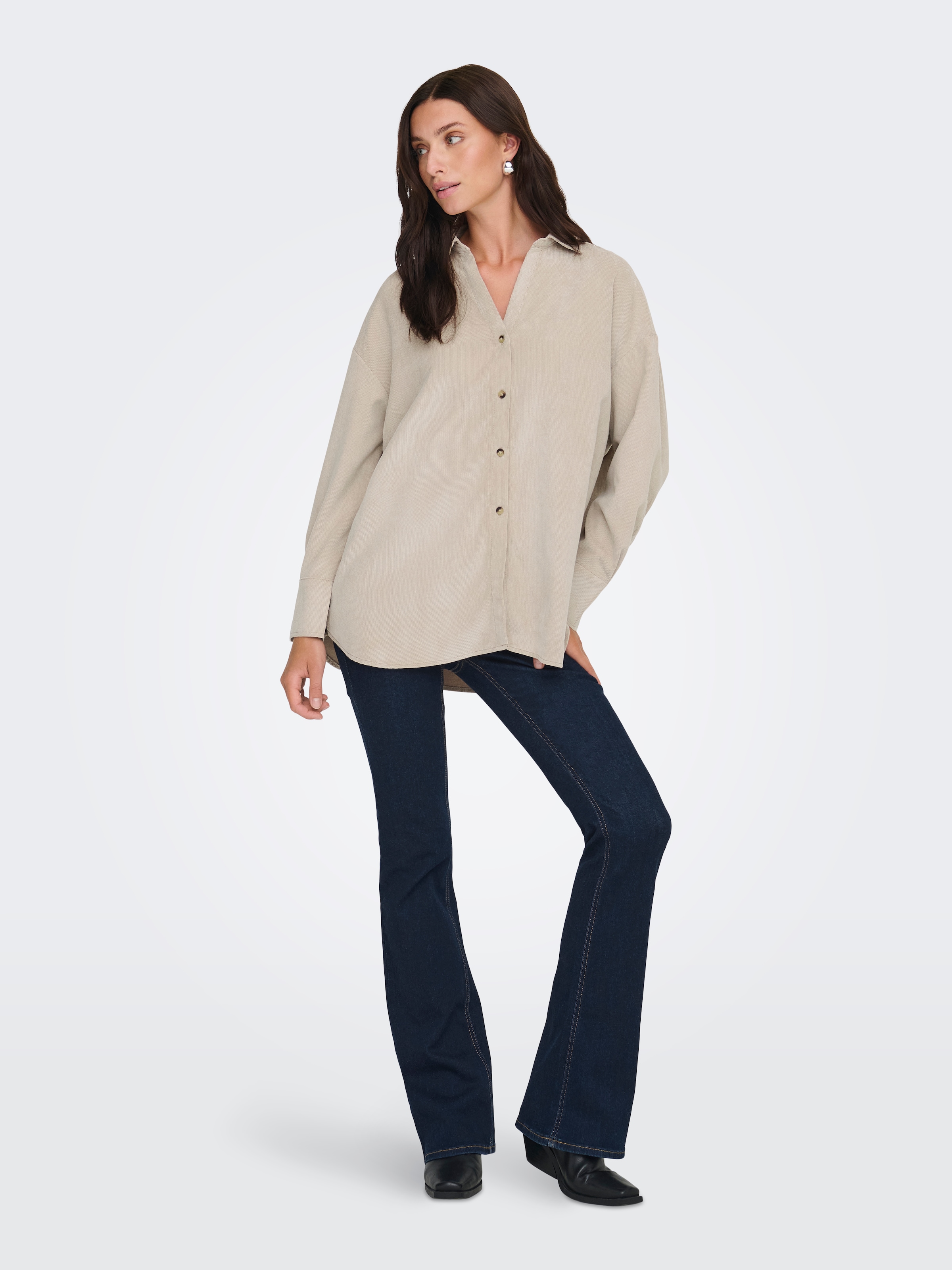 ONLY Langarmbluse »ONLMARIKE LIFE L/S CORD LOOSE SHIRT PNT«