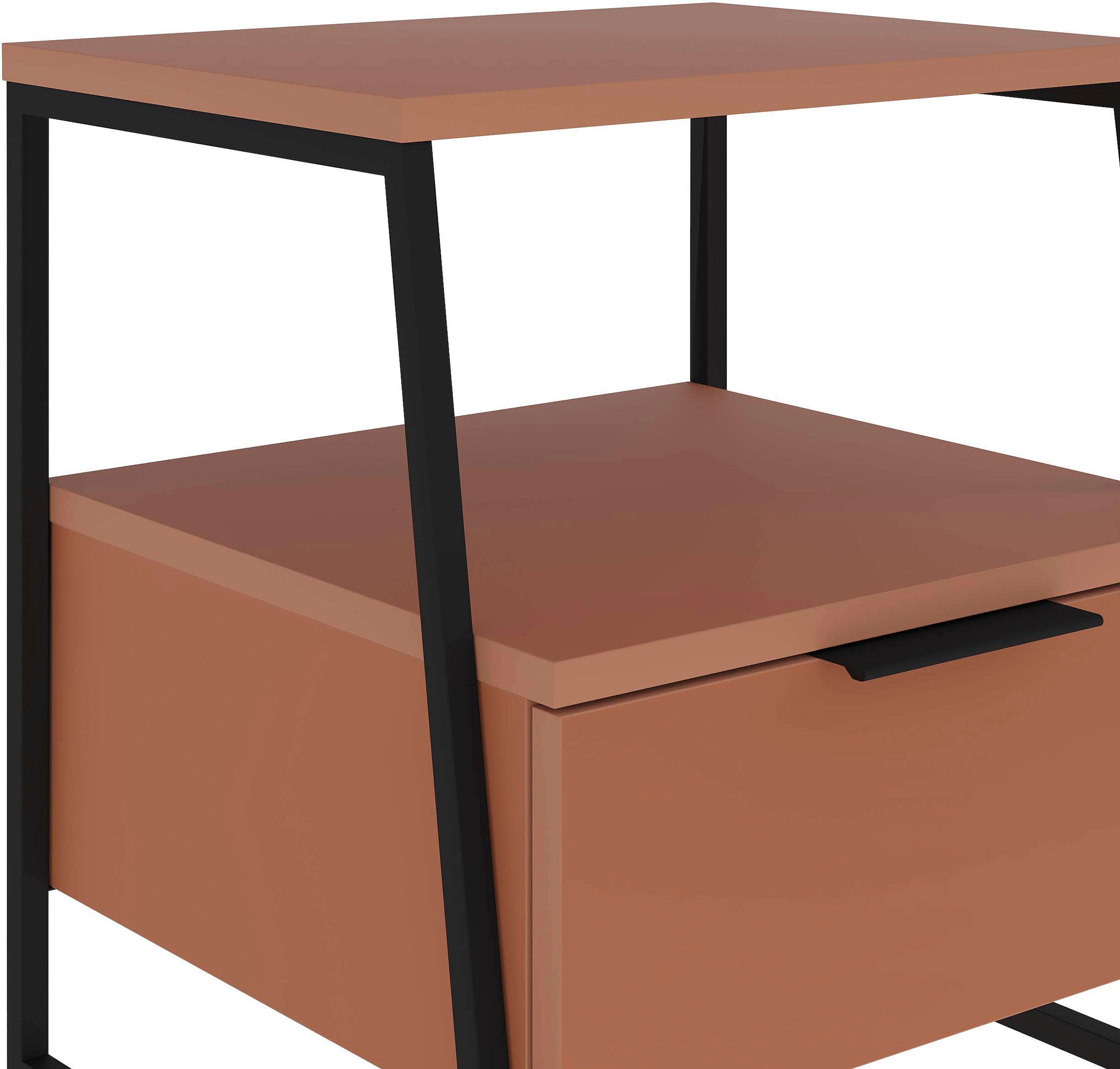 Decortie Nachttisch »PAL NACHTTISCH MIT SCHUBLADEN«, (Packung, 1 St.), Naturfreundlich, Leichte Montage, Lagerung, Platzsparend