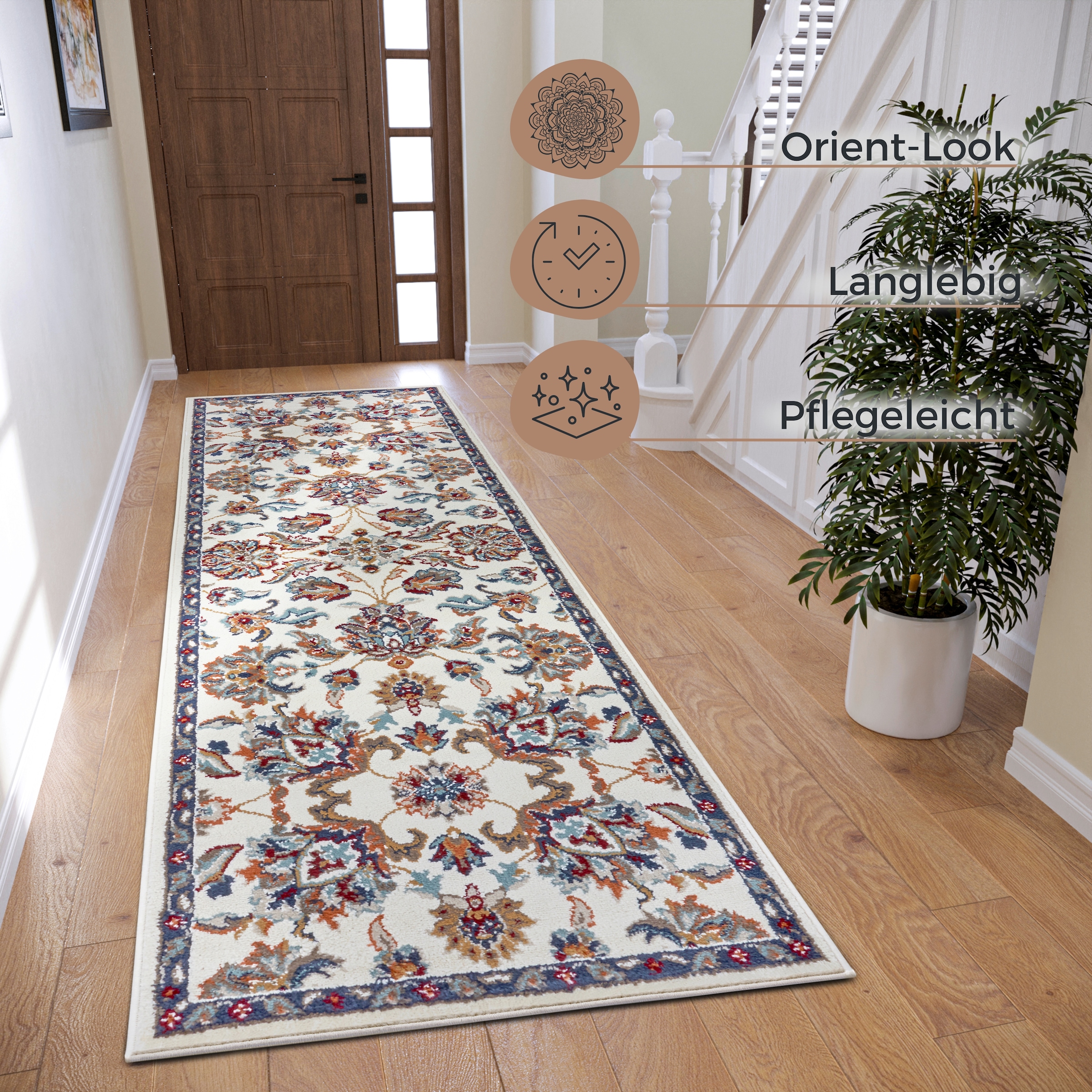 HANSE Home Teppich »Caracci«, rechteckig, 8 mm Höhe, Läufer, Orientalisch, Kurzflor, Wohnzimmer, Schlafzimmer, Esszimmer