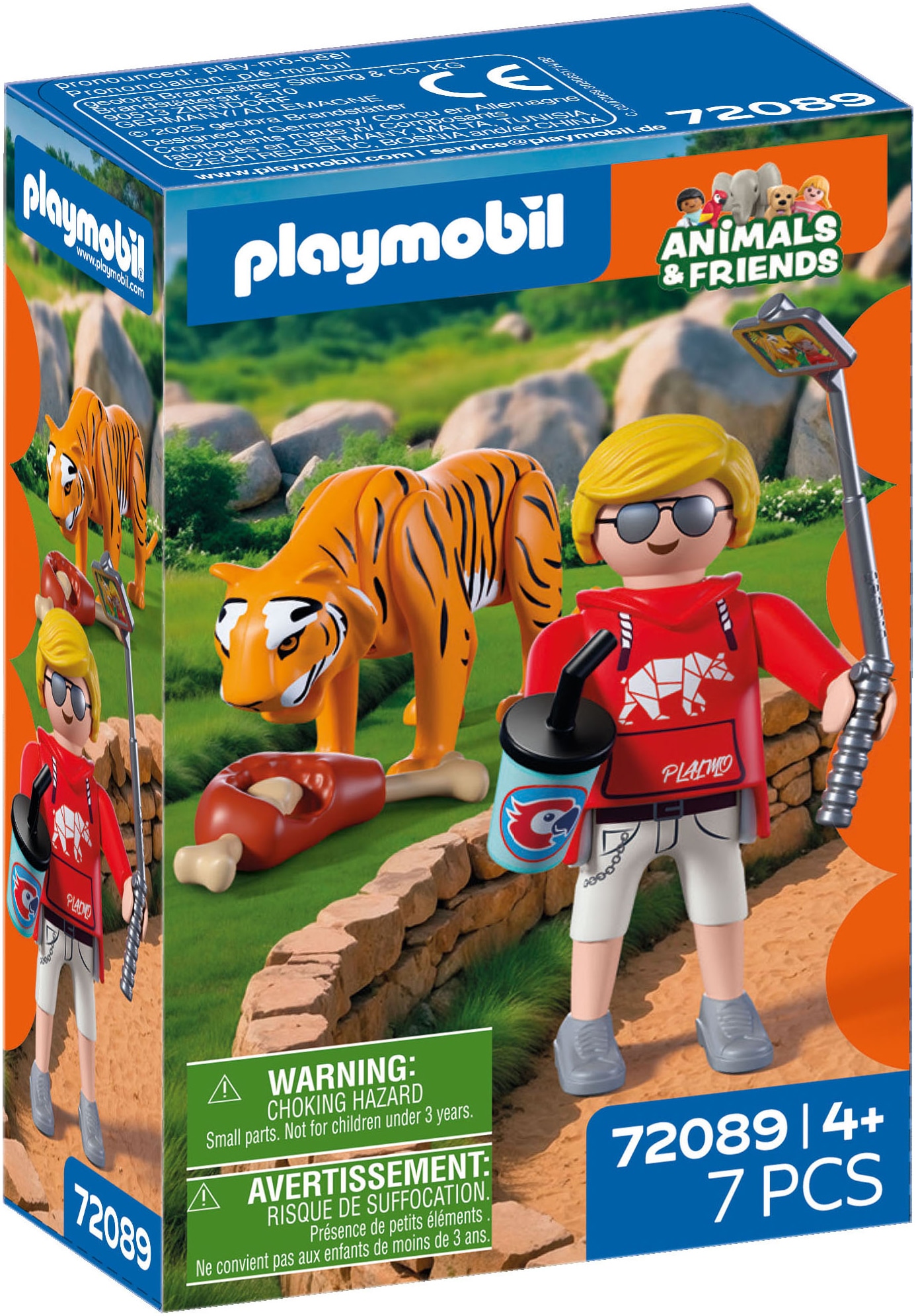 Playmobil® Konstruktions-Spielset »Zoo: Tiger und Besucher (72089), Animals & Friends« Made in Europe