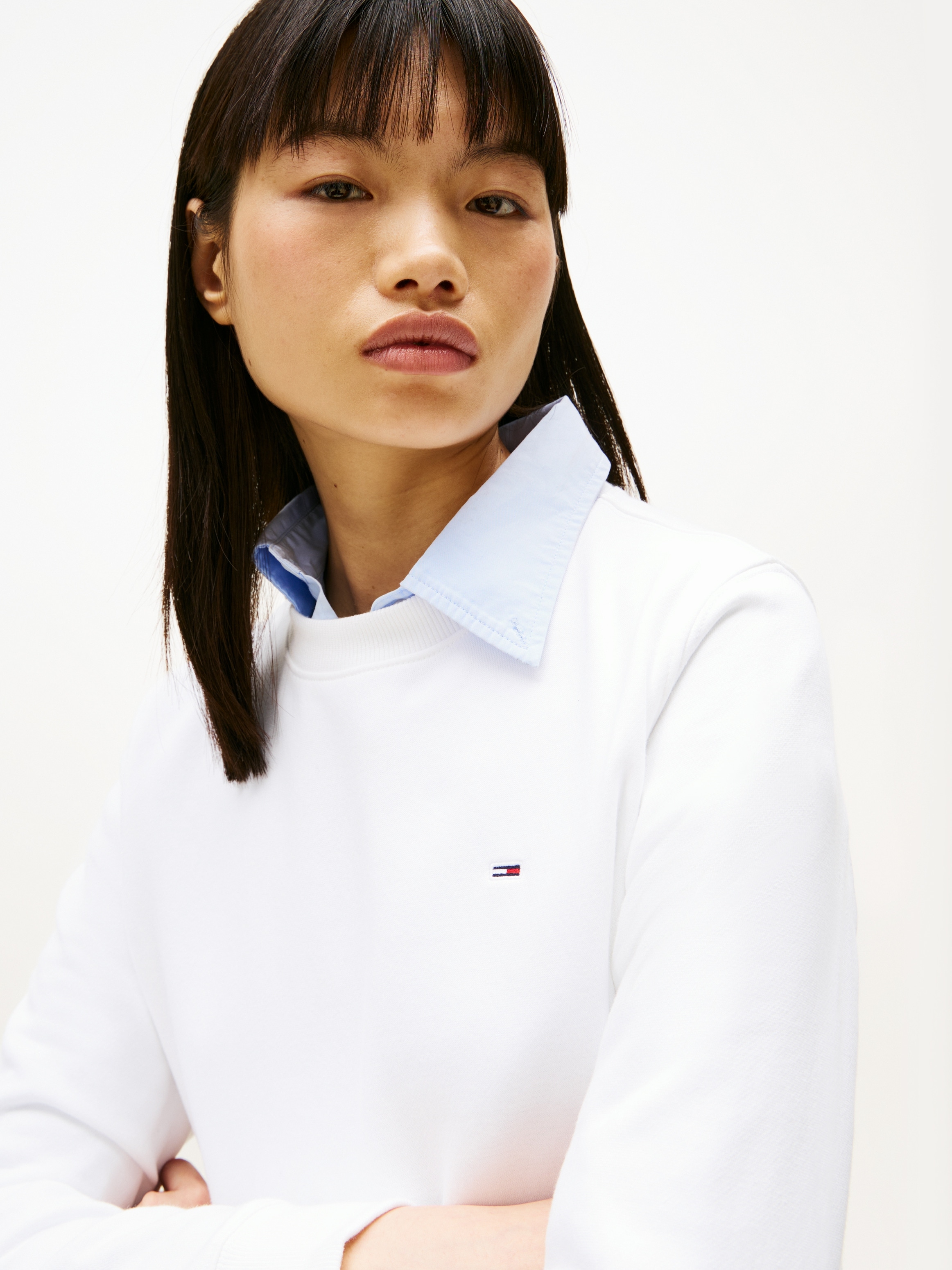 Tommy Jeans Sweatshirt »TJW REG S FLAG CREW«, mit Logostickerei, Regular Fit
