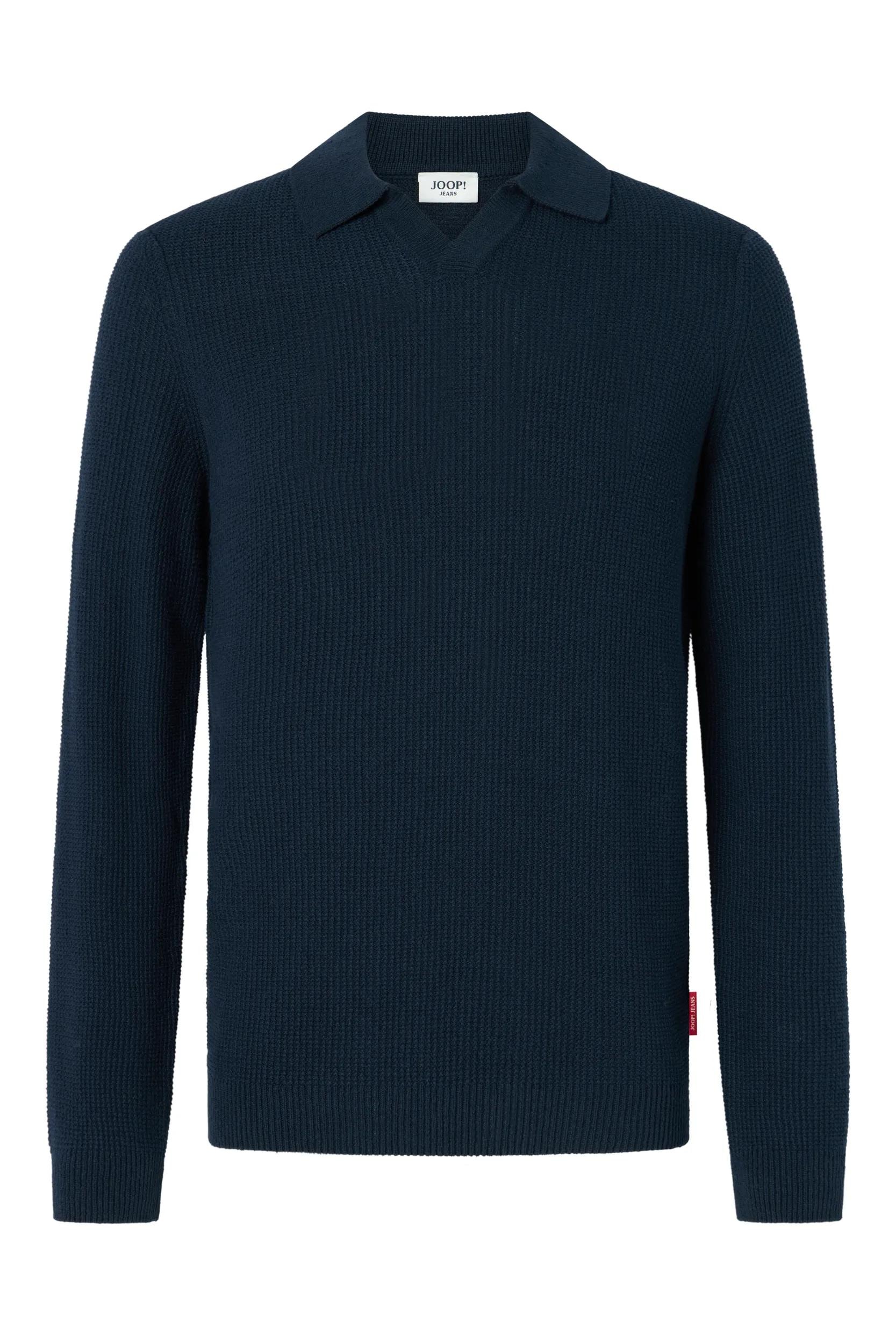 Joop Jeans Polokragenpullover »Ove« mit feinem Strukturmuster