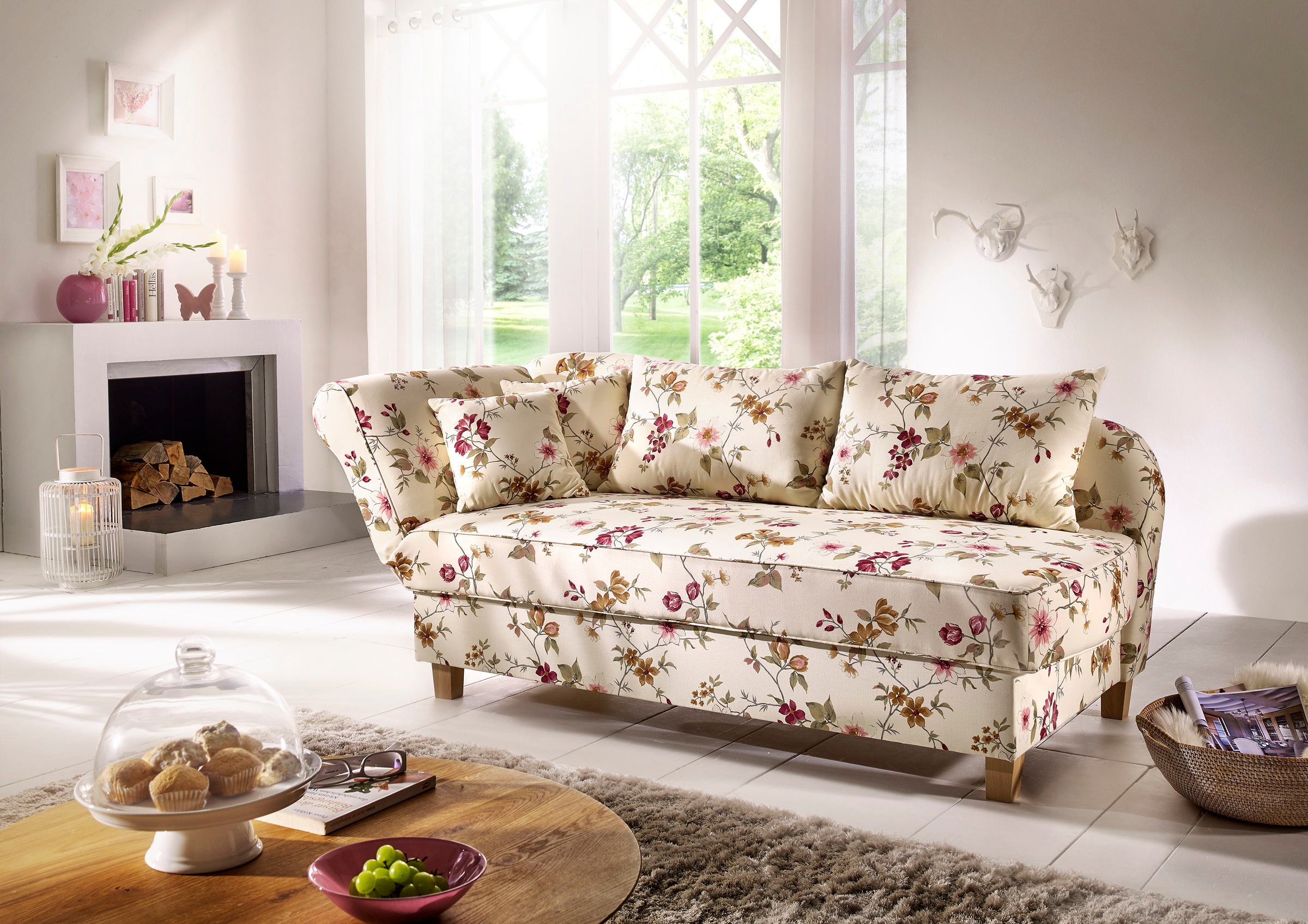 Max Winzer® Recamiere »Saturn«, oder Blumenmuster, 4 online inkusive mit Kissen Armlehne rechts, links bestellen