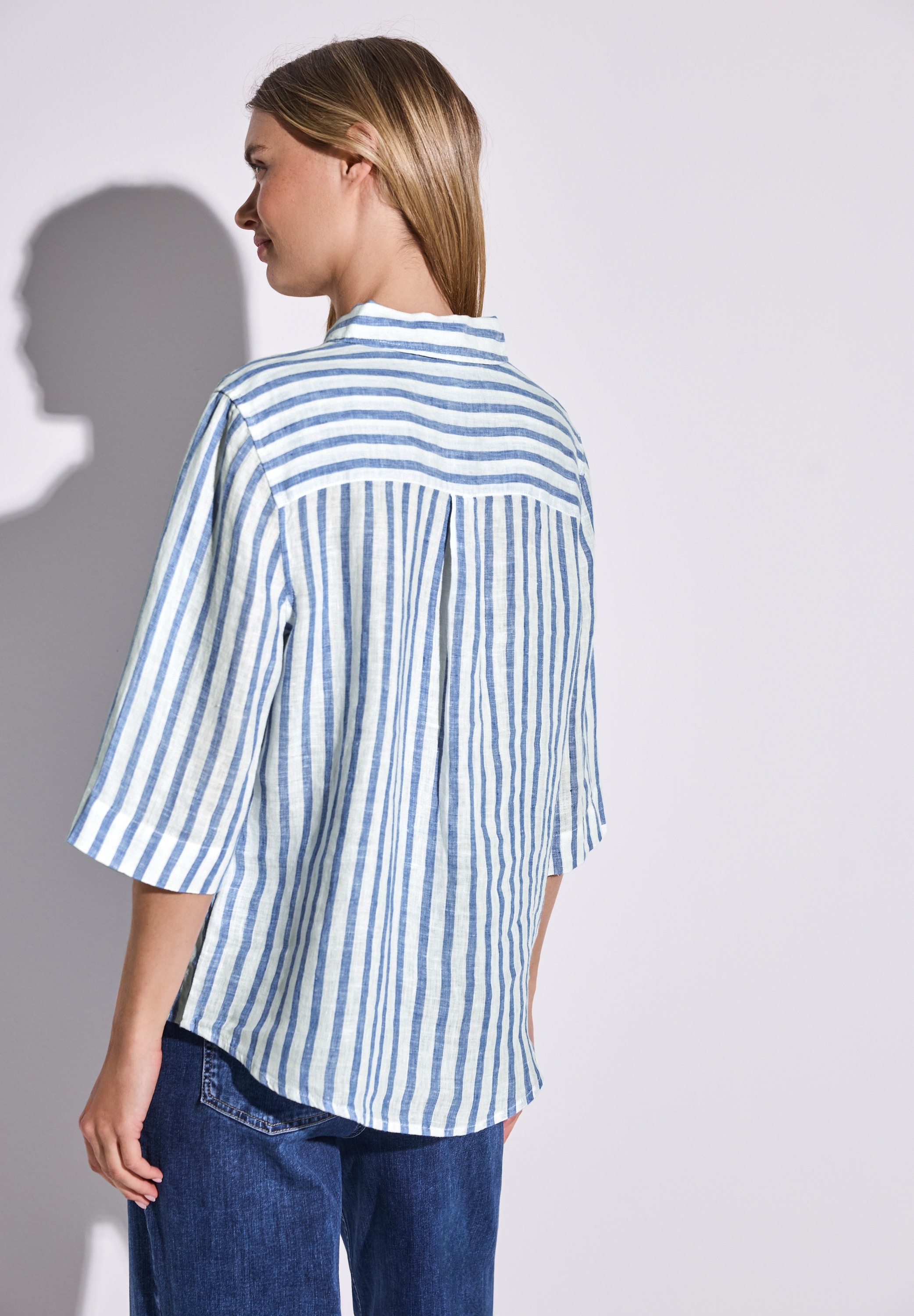 STREET ONE Hemdbluse, mit Streifenmuster und Knopfleiste