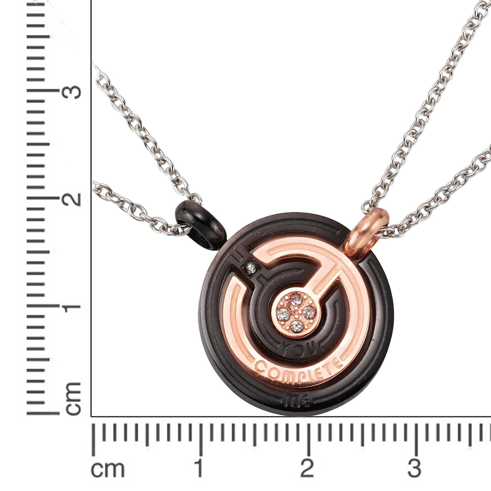 Firetti Schmuckset »Multipack Schmuck Geschenk Halsketten LIEBE«, (4 tlg.), mit Zirkonia (synth.)