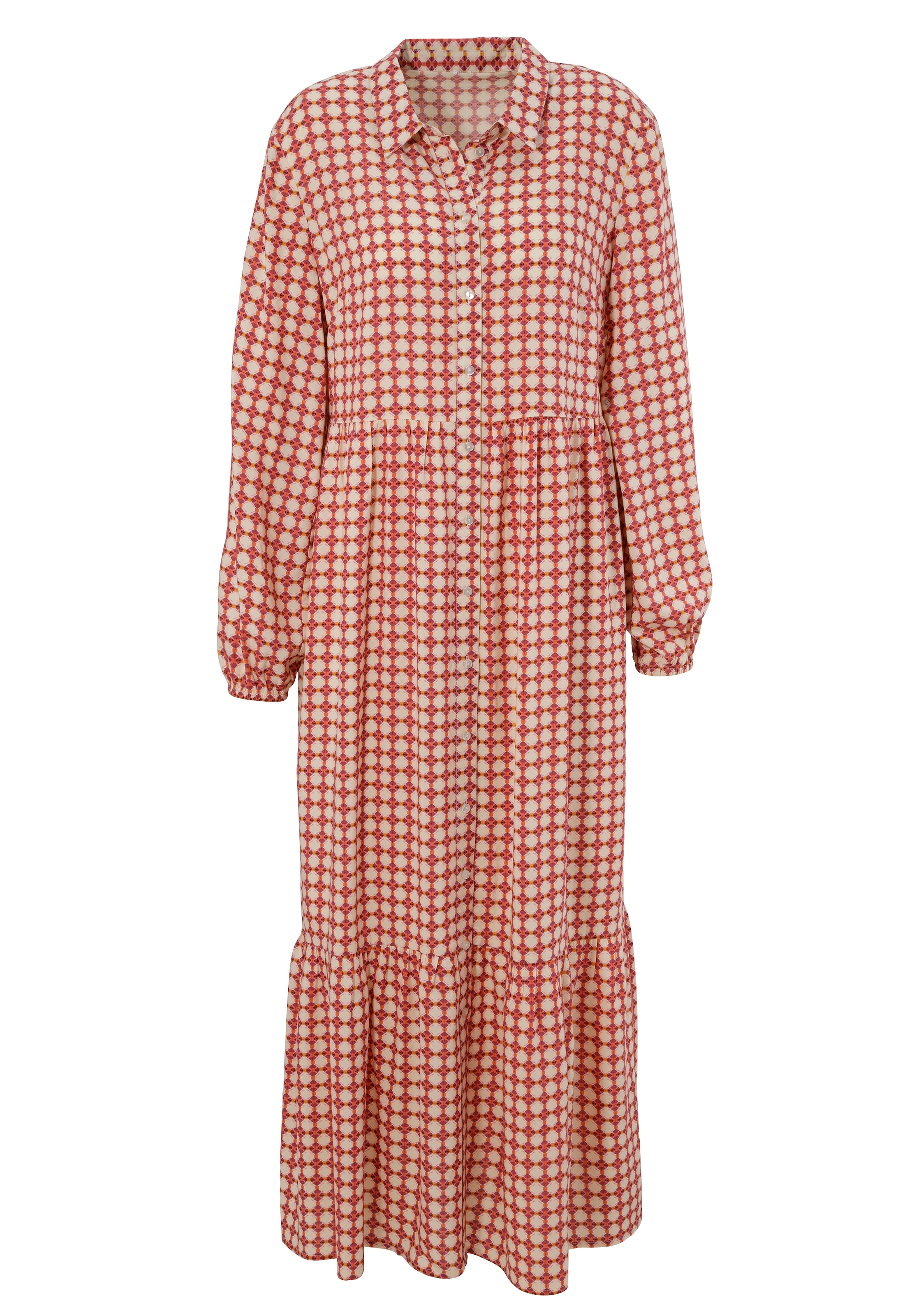 Aniston CASUAL Maxikleid, mit farbharmonischem Retro-Muster
