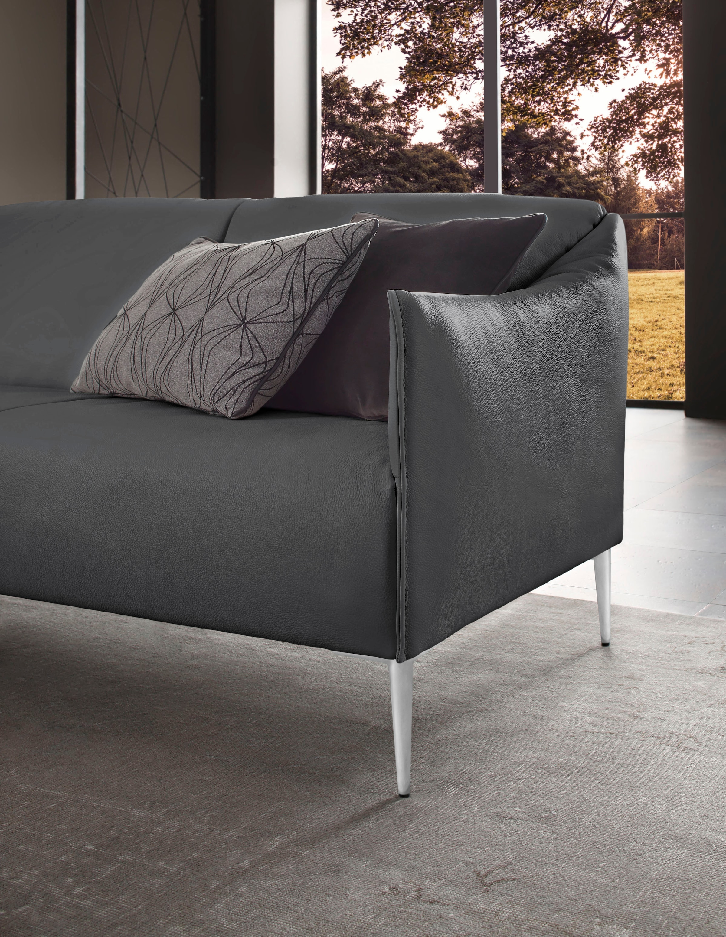 W.SCHILLIG 2-Sitzer »sally«, mit Metallfüßen in Chrom glänzend, Breite 154 cm