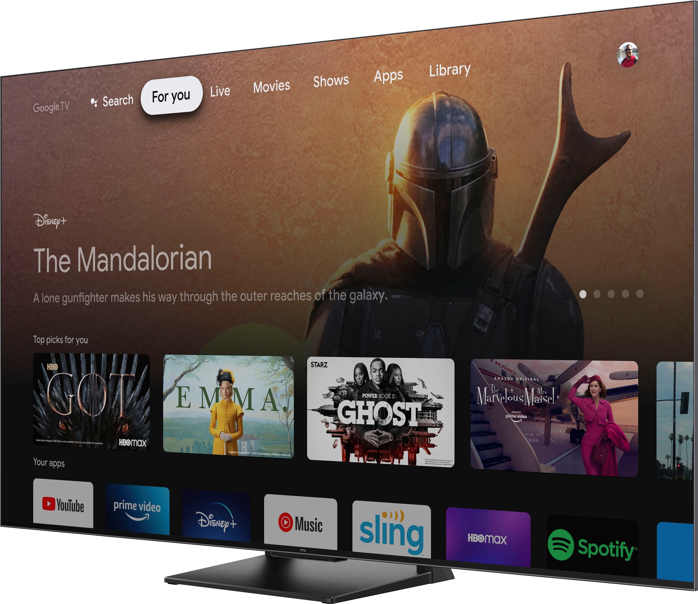 TCL QLED-Fernseher »55C743X1«, 4K Ultra HD, Google TV-Smart-TV-Android TV