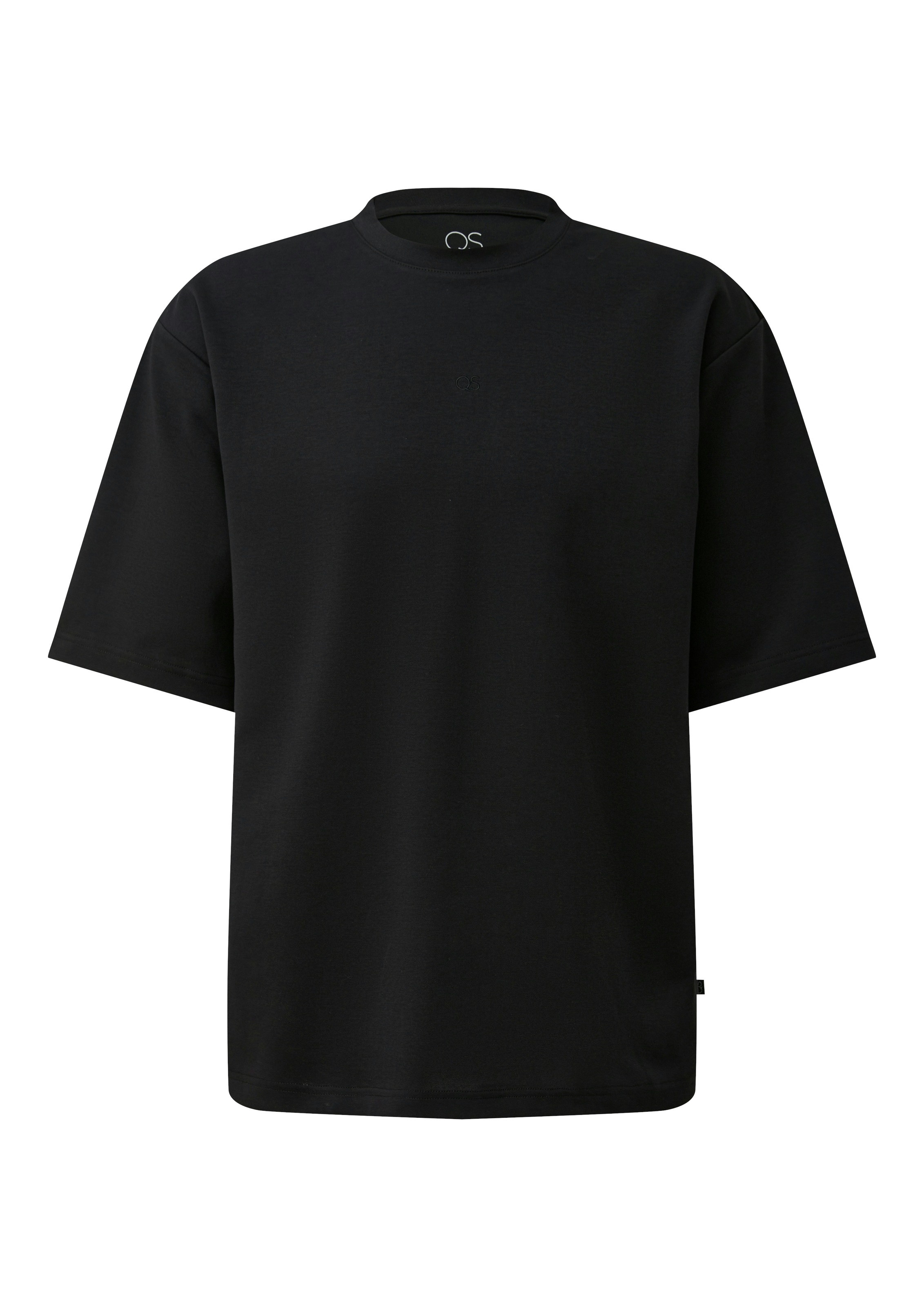 QS Kurzarmshirt mit kleiner Logo-Stickerei