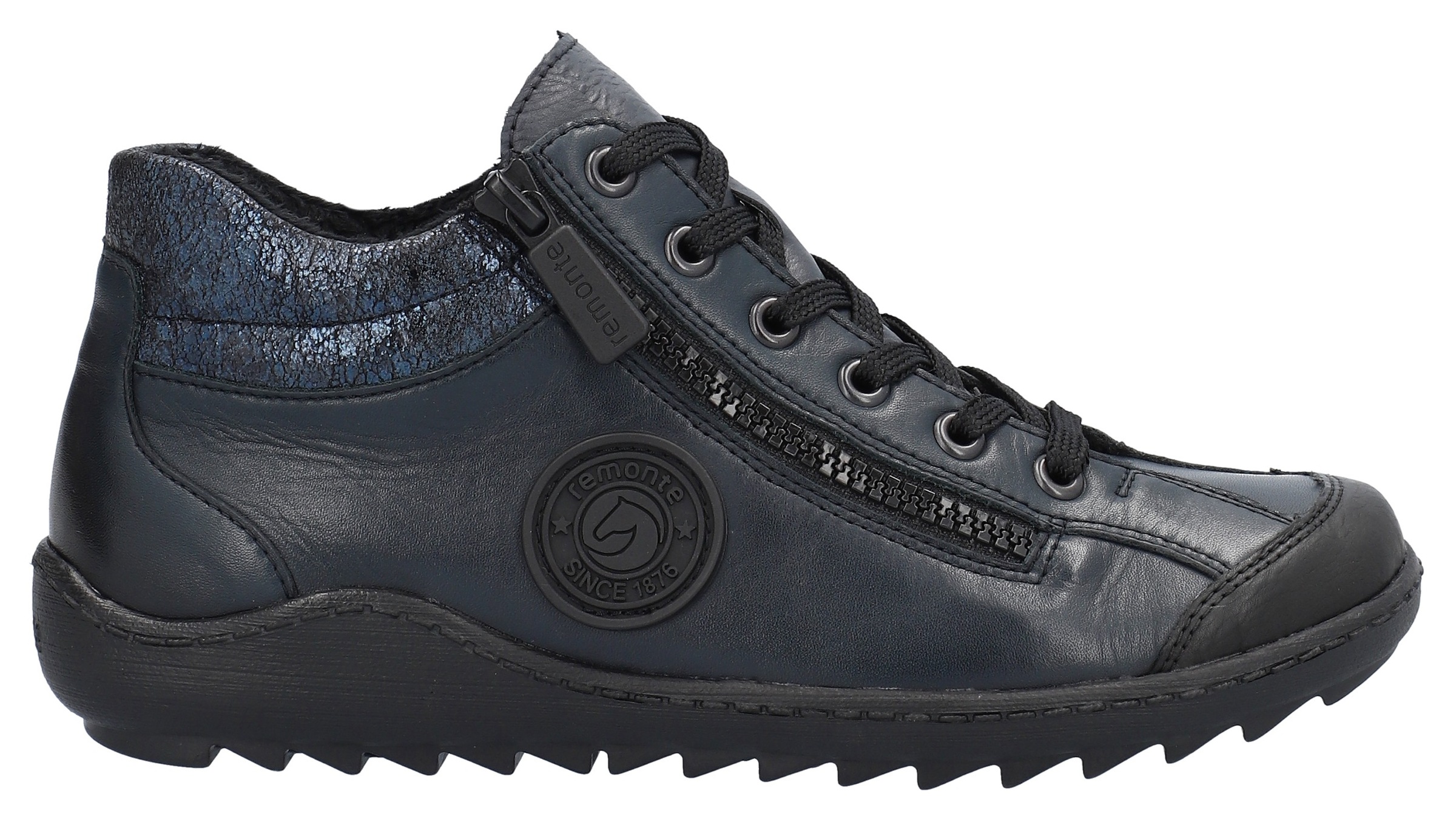 Remonte Schnürboots, Flats, Komfortschuh, Boots mit seitlichem Reißverschluss