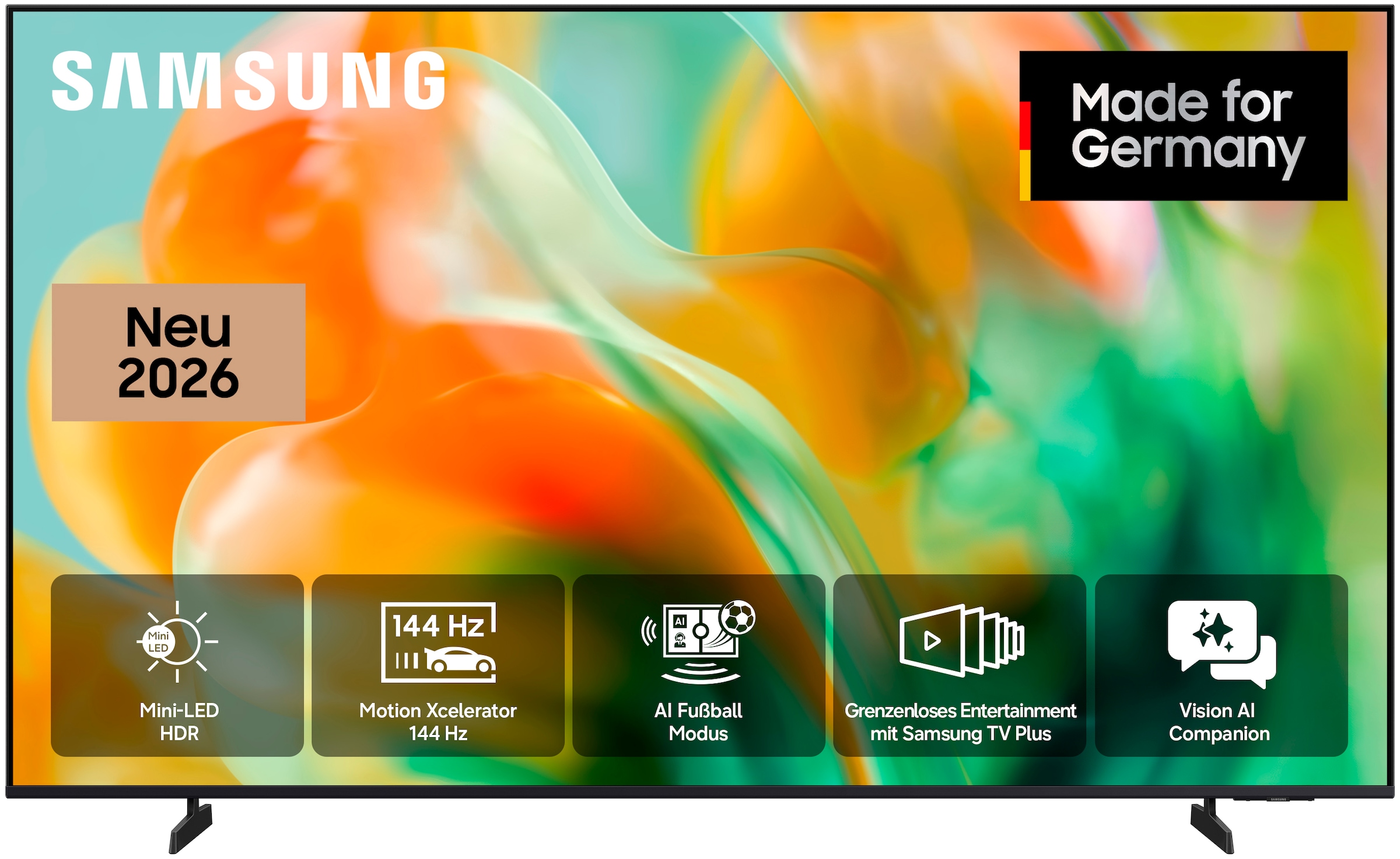Samsung Mini-LED-Fernseher »GU65M80HAU« 163 cm/65 ″ Smart-TV Mini-LED HDR, Motion Xcelerator 144 Hz, AI Fußballmodus, Dynamik Sound