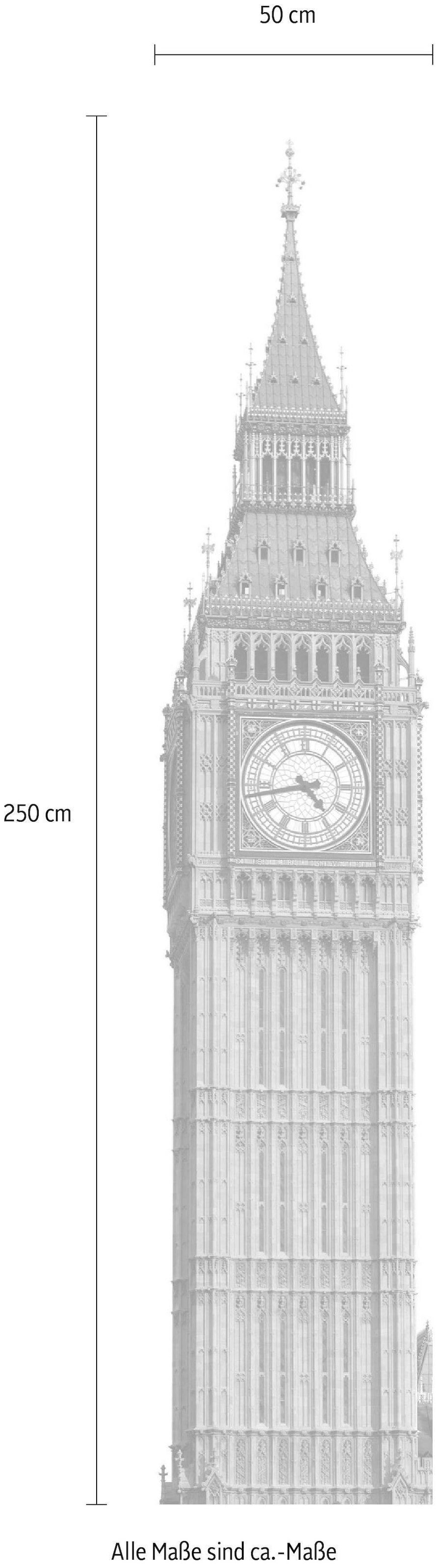 Komar Vliestapete »Digitaldruck Vlies - Big Ben - Größe 50 x 250 cm«, bedruckt, Wohnzimmer, Schlafzimmer
