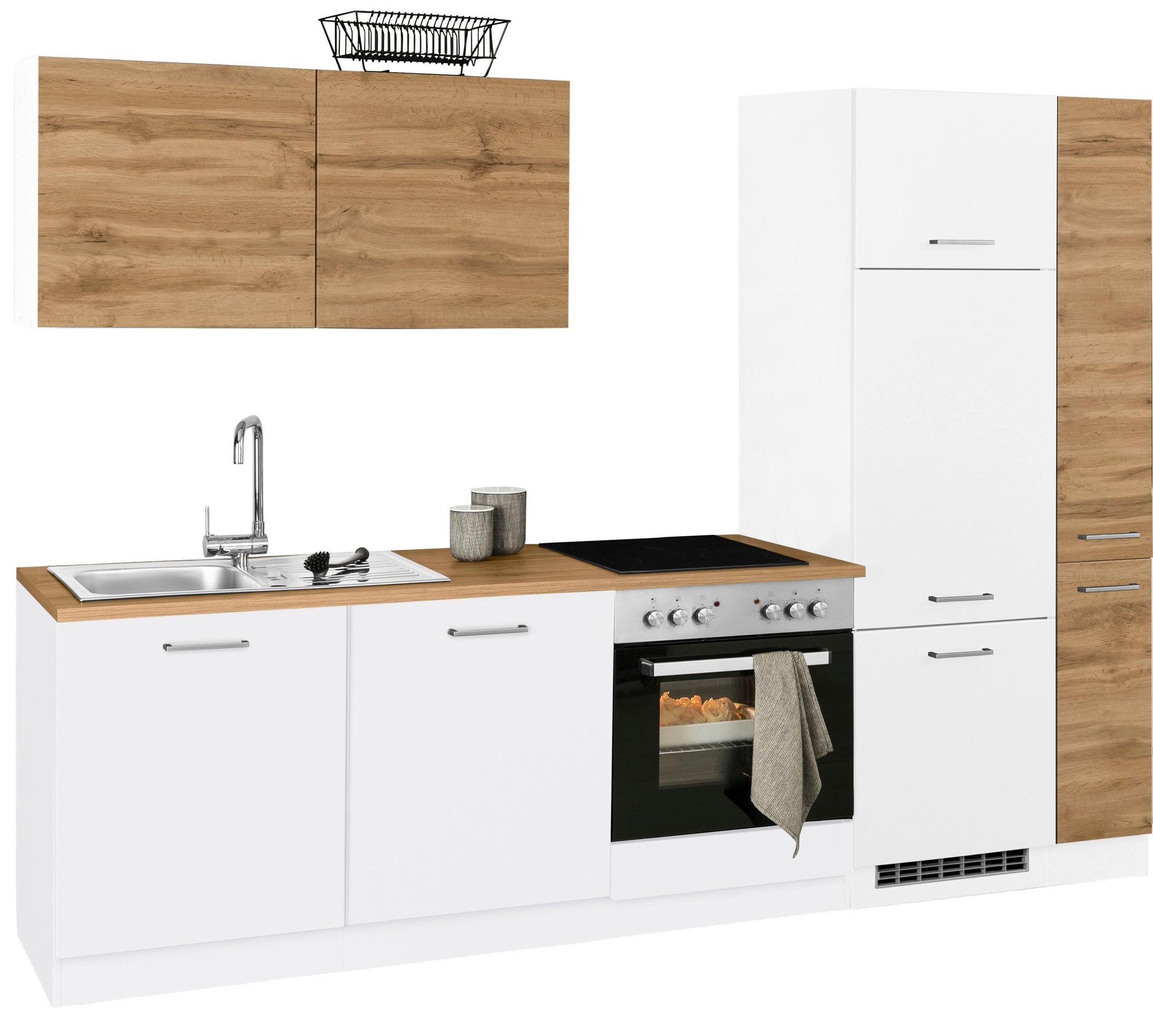 KOCHSTATION Küchenzeile »KS-Kehl«, ohne E-Geräte, Breite 270 cm, für Kühlschrank und Geschirrspüler