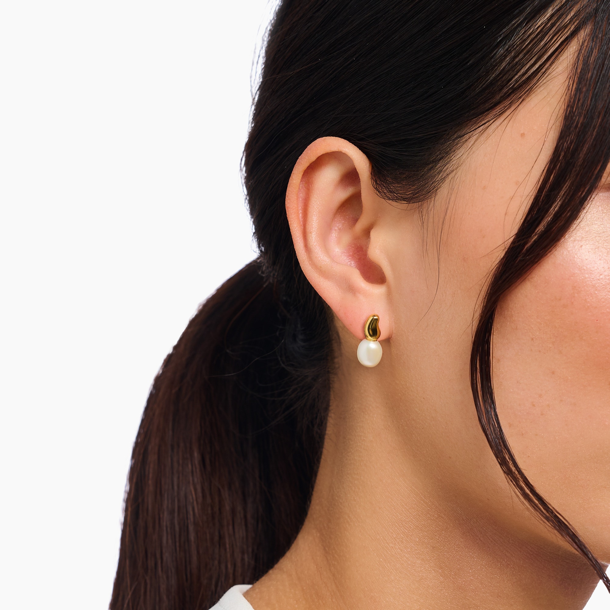THOMAS SABO Paar Ohrstecker »Natural Beauty Ohrstecker kleine, Bold Elegance, H2320-430-14«, mit Süßwasserzuchtperle