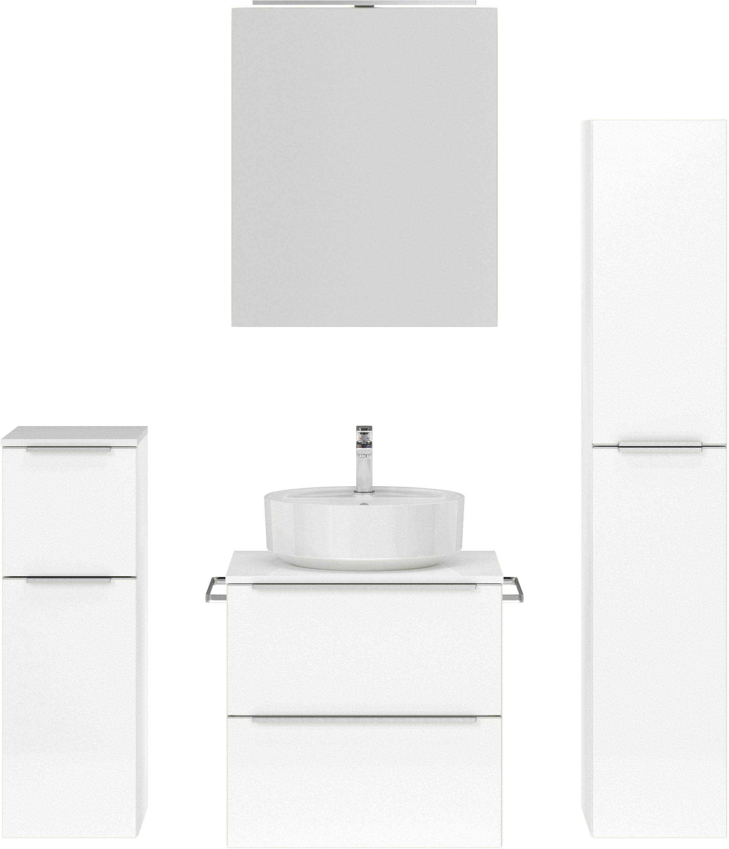 nobilia® Badmöbel-Set »Alvene« vormontiert, mit Soft-Close, 4 Stk. tlg. günstig online kaufen