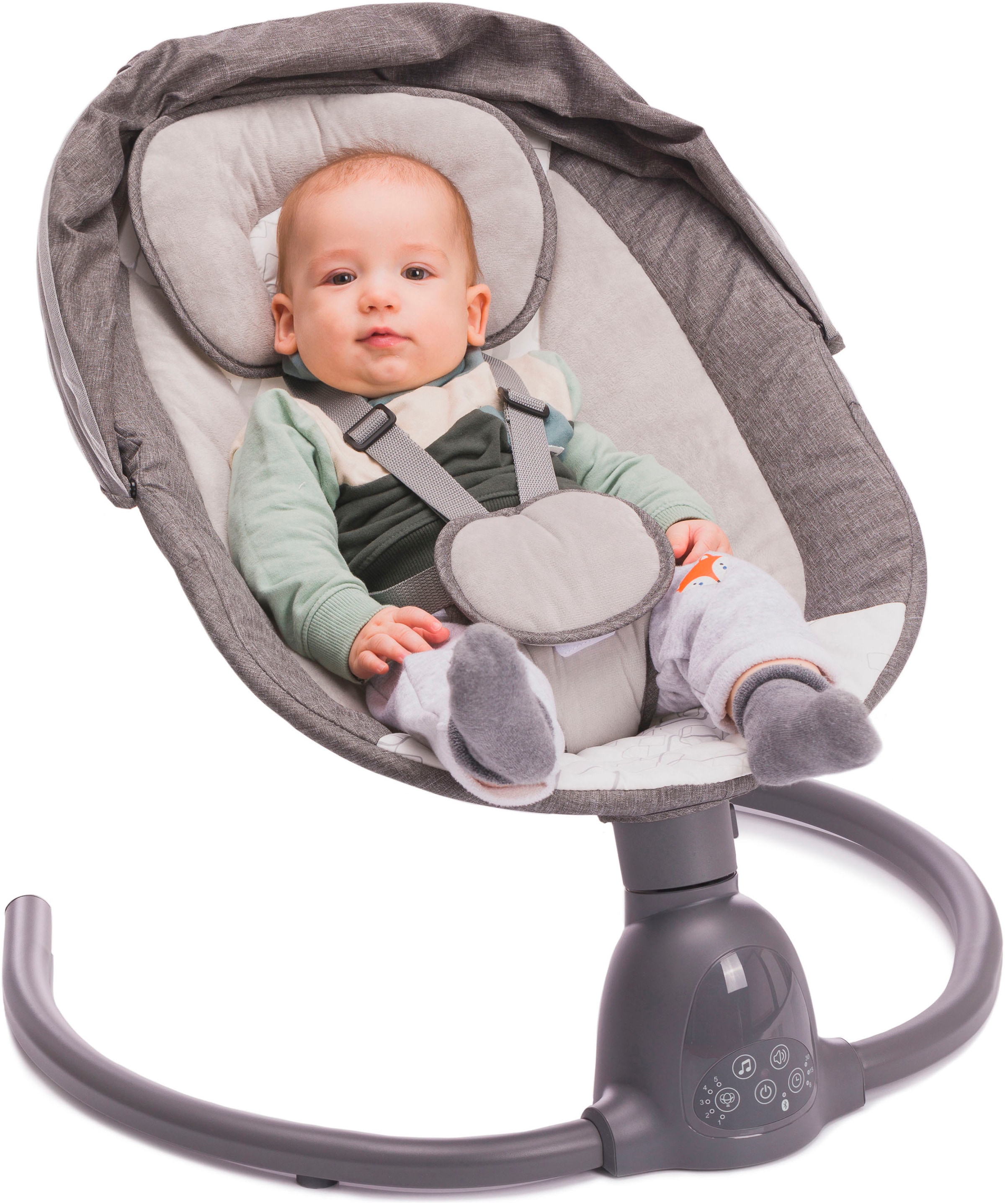 Fillikid Babywippe »Elektrische Wippe, Luna«, bis 9 kg, inkl. Fernbedienung
