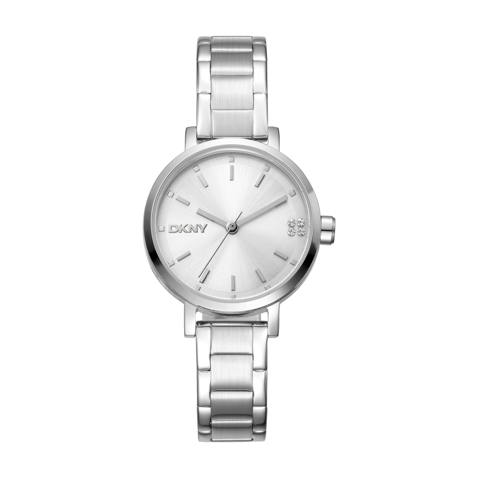 DKNY Quarzuhr »Soho Glitz« Armbanduhr, Damenuhr, Edelstahlarmband, analog