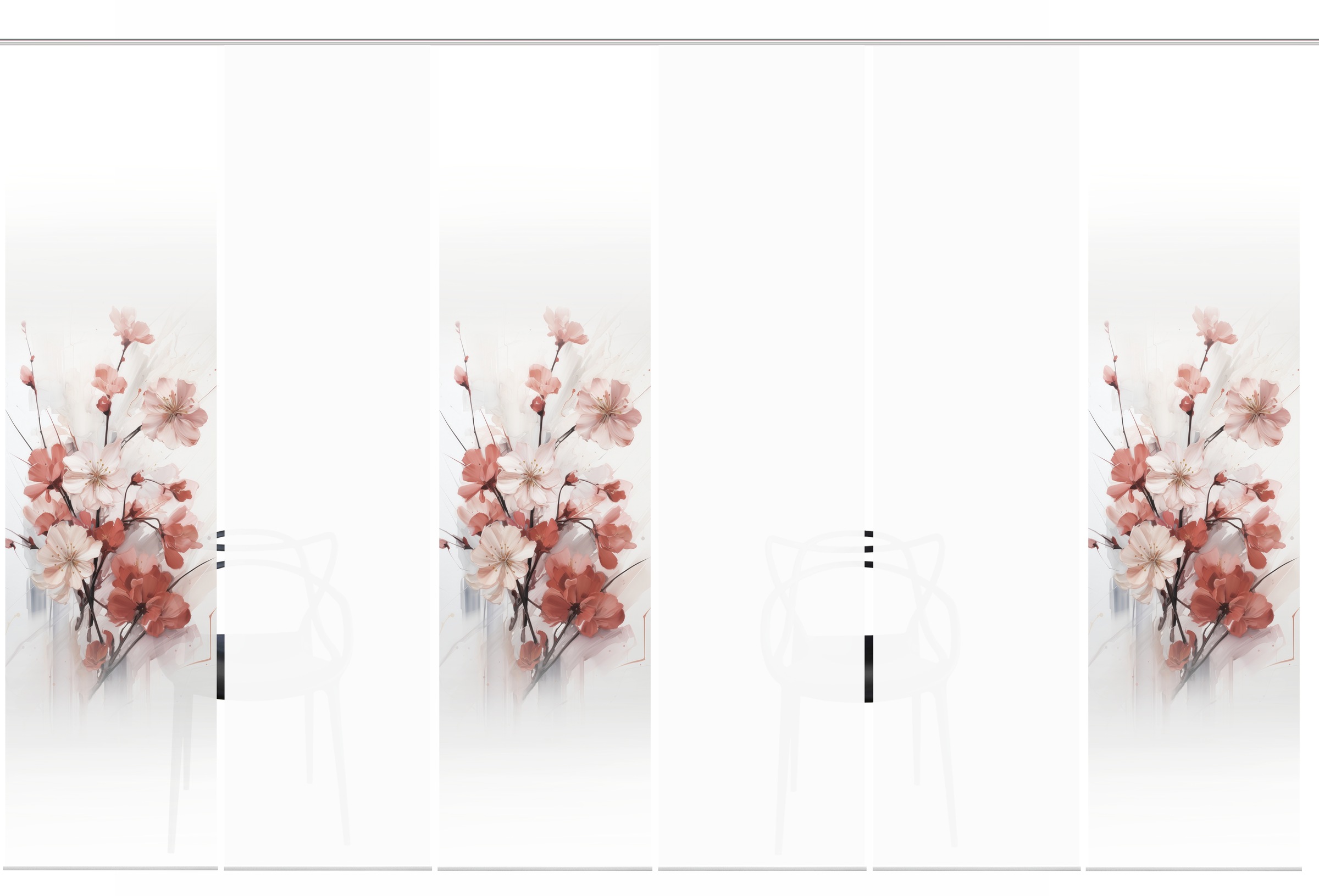 HOME WOHNIDEEN Schiebegardine »LOTUS« Paneelwagen 6 Stk. tlg. Schiebewand S günstig online kaufen