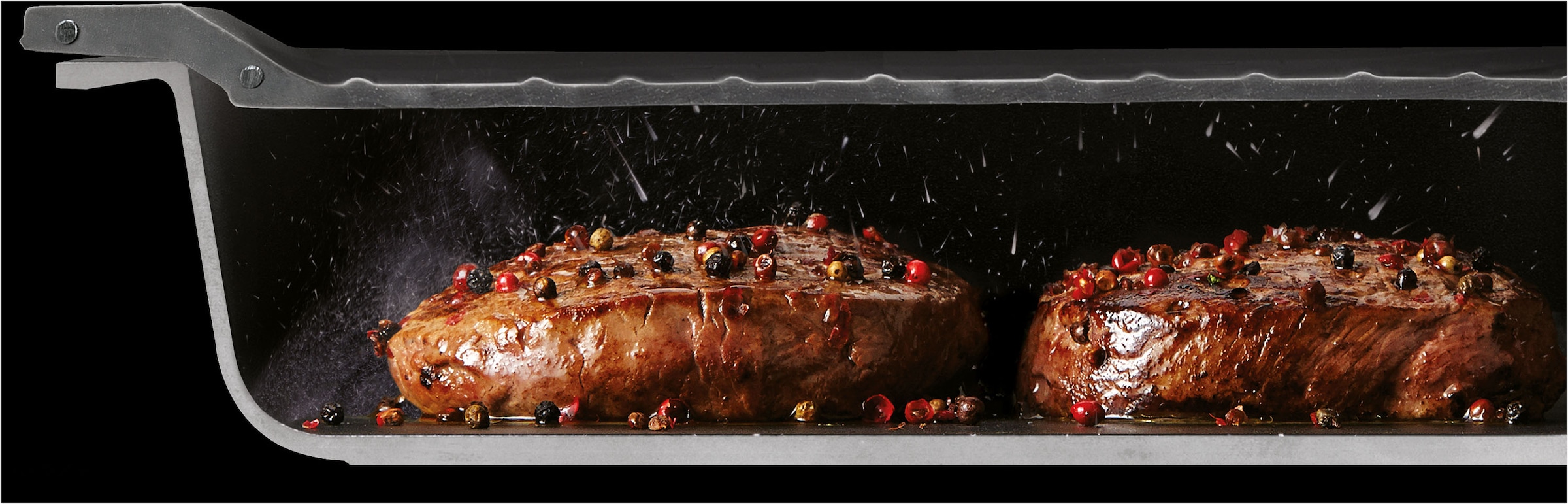 WOLL MADE IN GERMANY Pfannen-Set »Diamond Lite mit Spritzschutz« Aluminiumguss Set, 2 Stk. tlg. Abnehmbarer Stiel, Antihaftbeschichtet