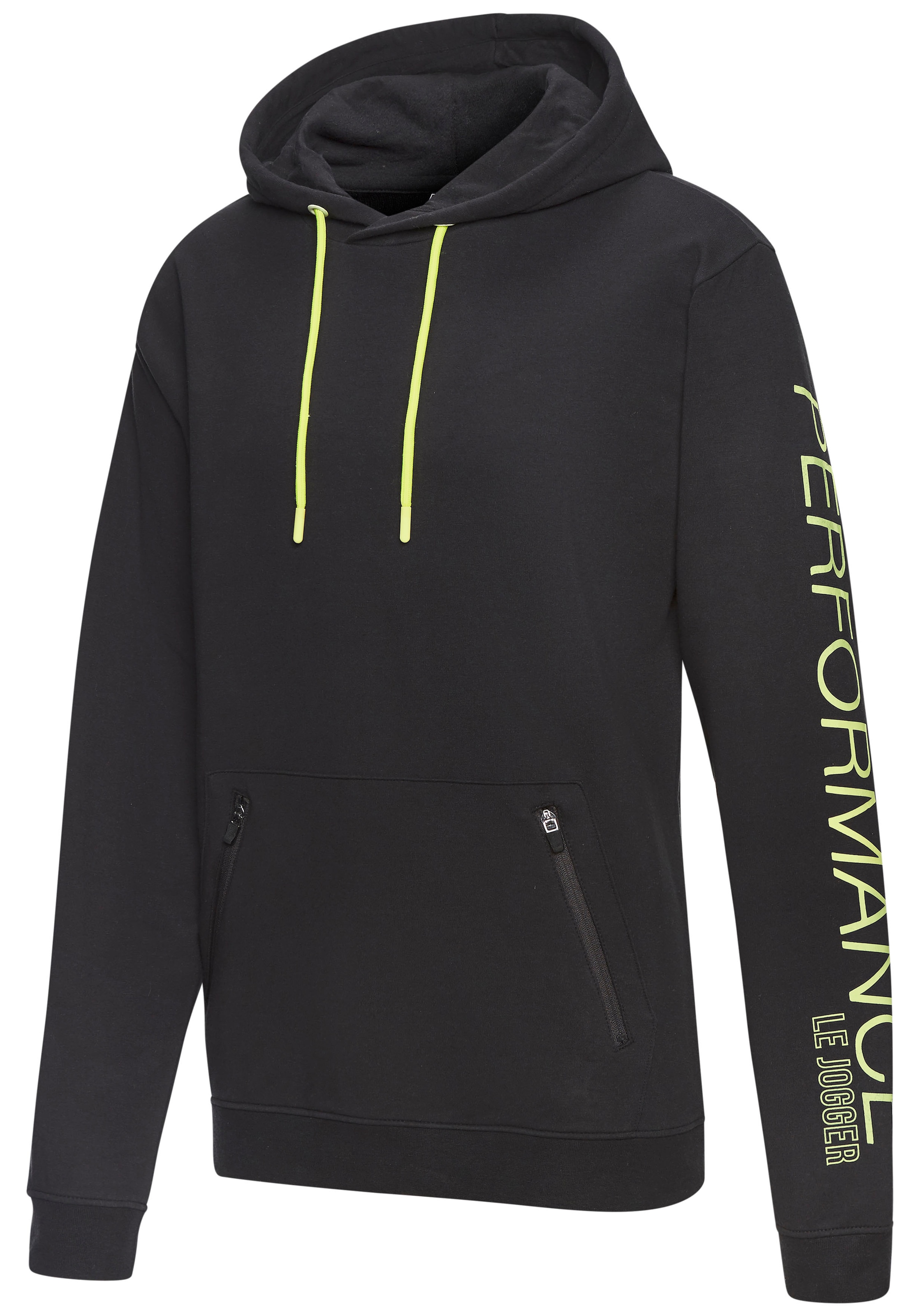 Le Jogger Performance Kapuzensweatshirt , mit praktischen Reißverschlusstaschen
