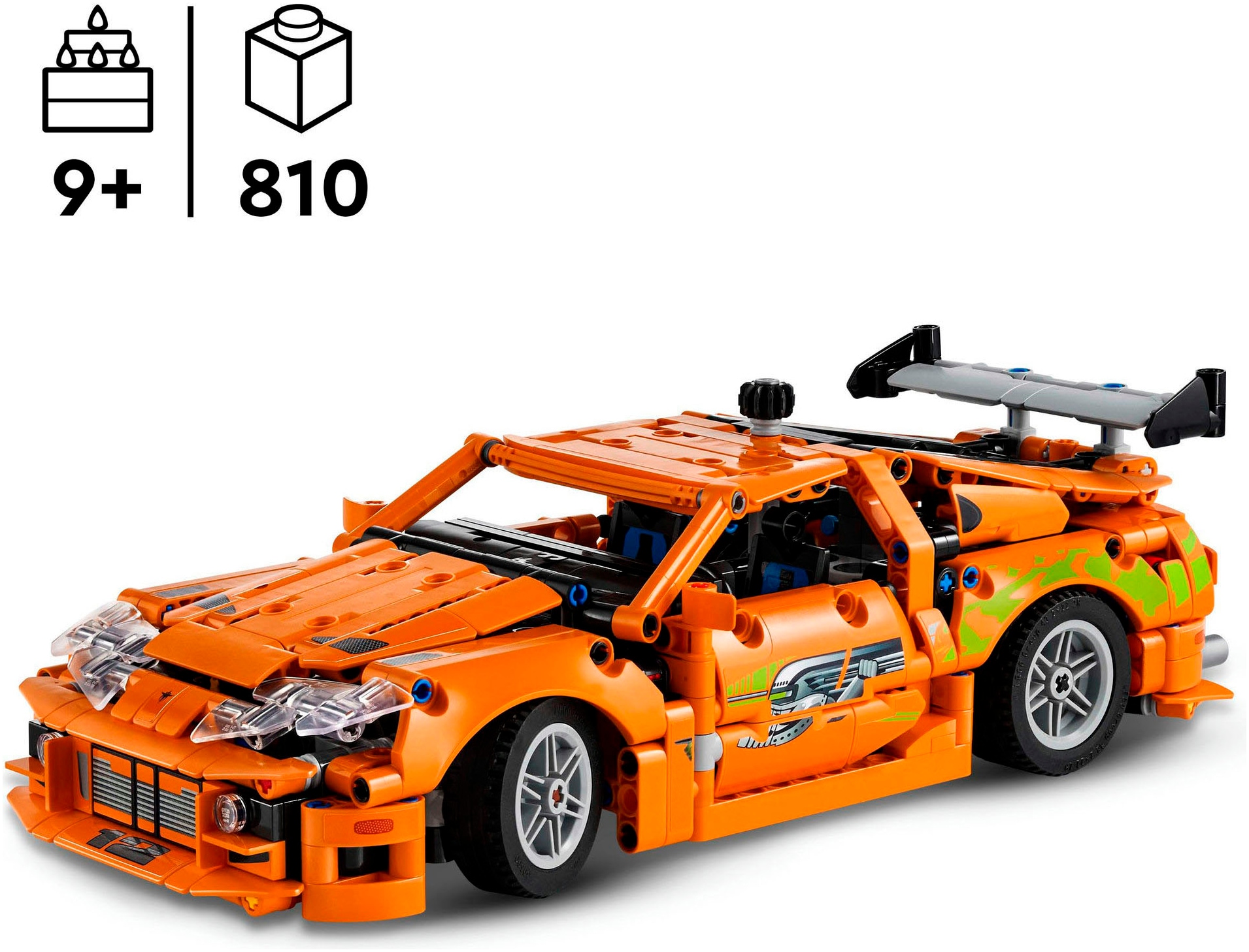 LEGO® Konstruktionsspielsteine »Fast and Furious Toyota Supra MK4 (42204), LEGO® Technic«, (810 St.), Made in Europe